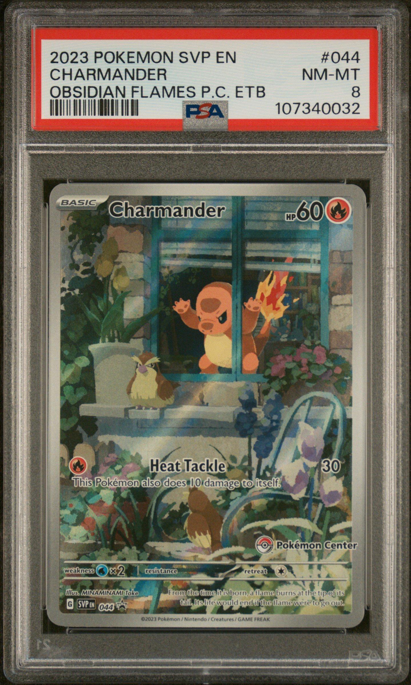 2023 Pokemon Svp En-sv Black Star Promo 044 Charmander Obsidian Flames Pokemon Center Elite Trainer Box PSA