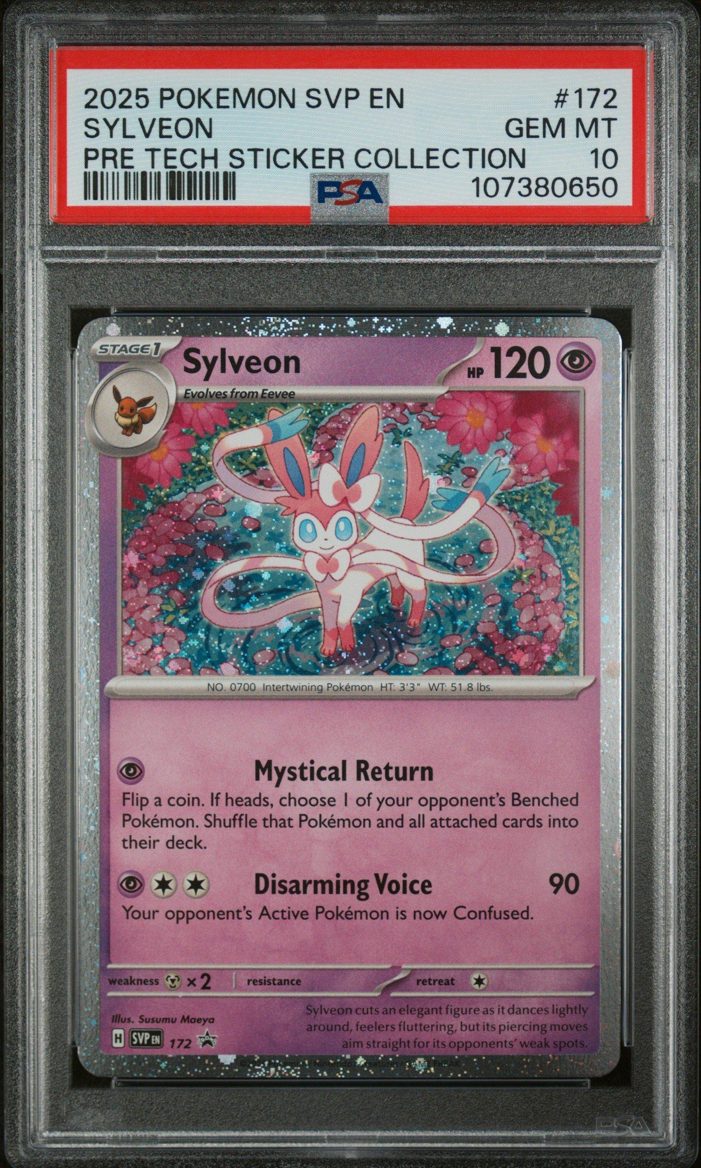 2025 Pokemon Svp En-sv Black Star Promo 172 Sylveon Prismatic Evolutions  Tech Sticker Collection PSA 10 Graded Card | GameStop