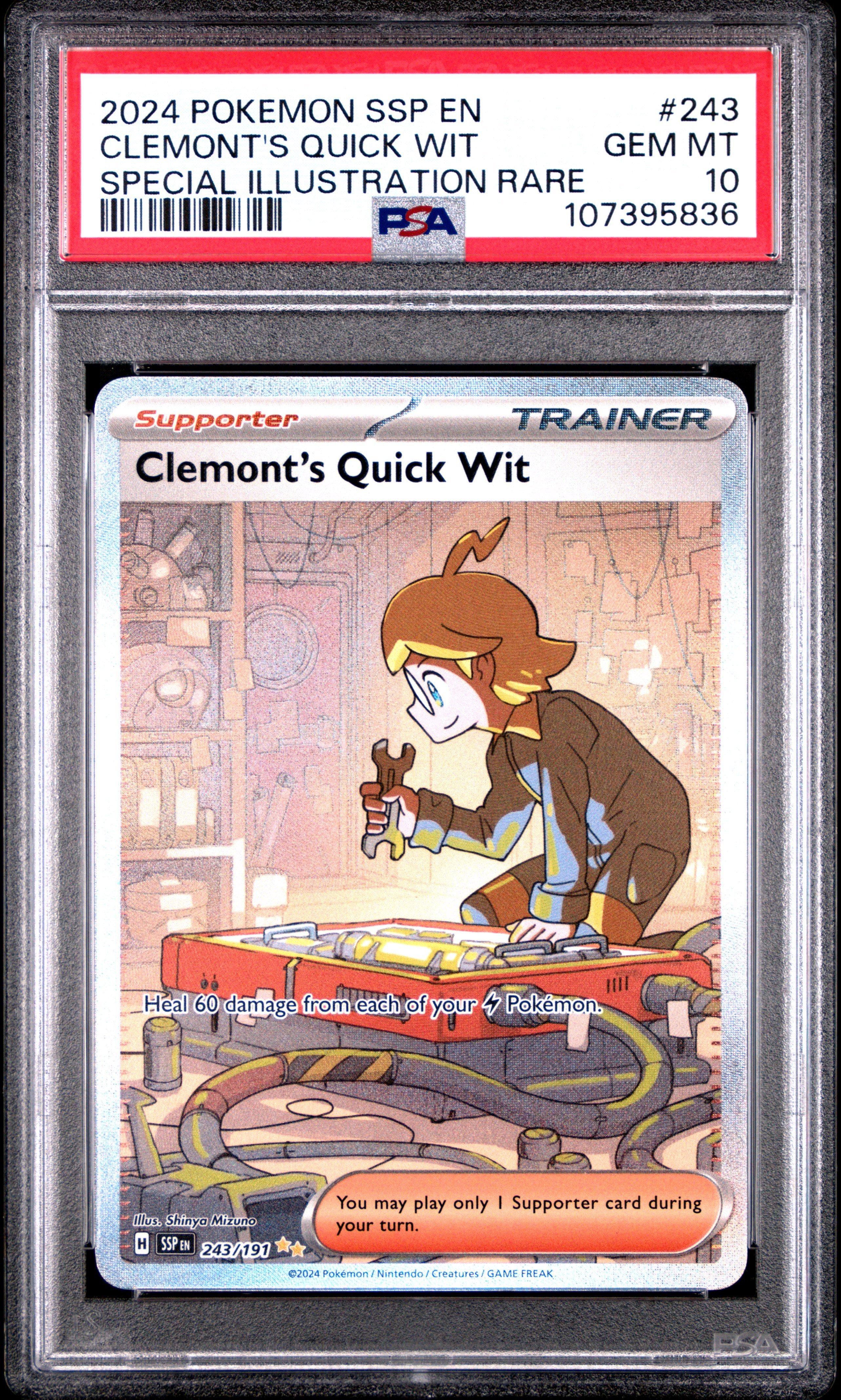 2024 Pokemon Ssp En-surging Sparks 243 Clemont's Quick Wit Special