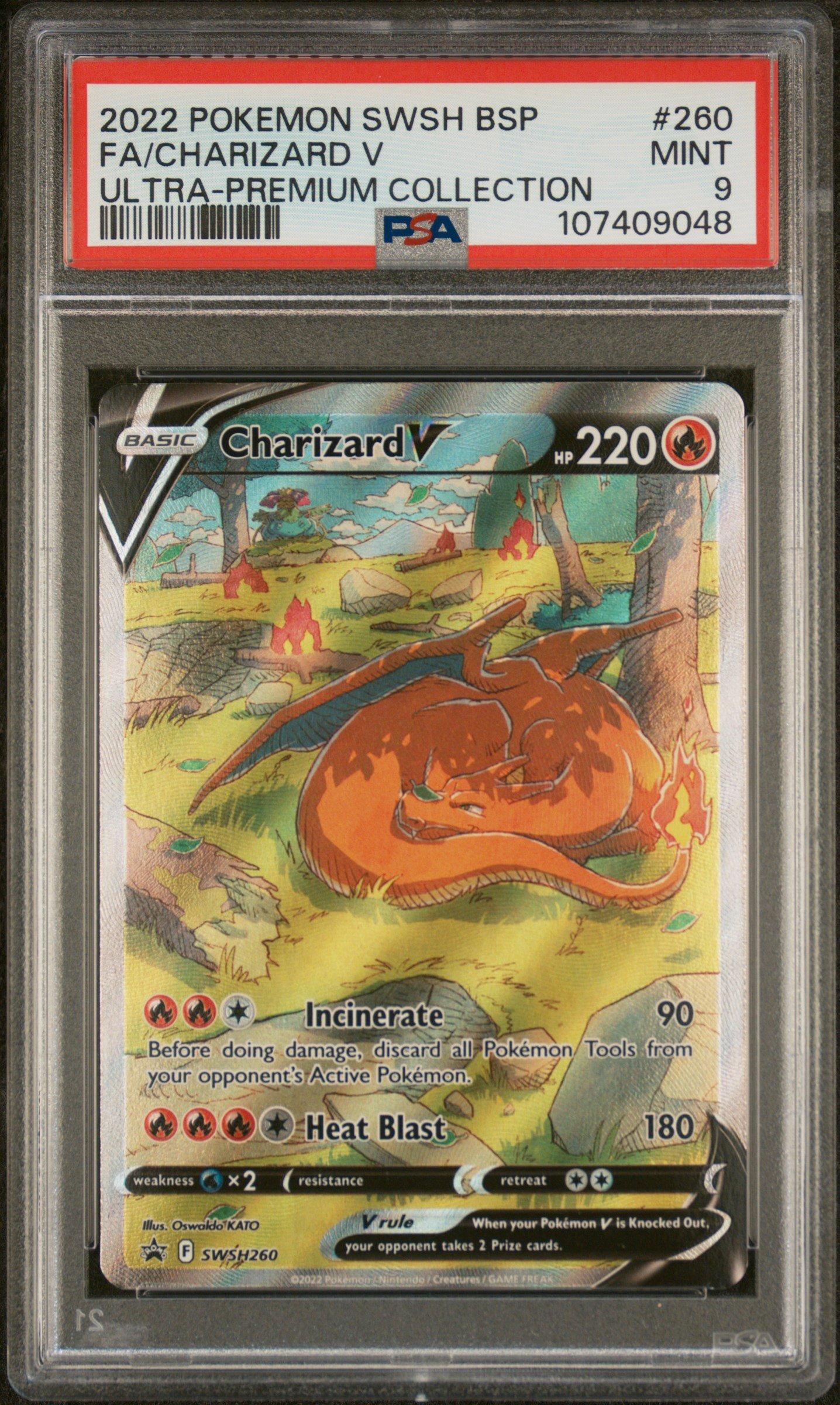 pokemon charizard card v 017/172 Brilliant Stars - Ultra Rare Fire / 280 / VSTAR Card Text Charizard V SWSH260 - Pokémon