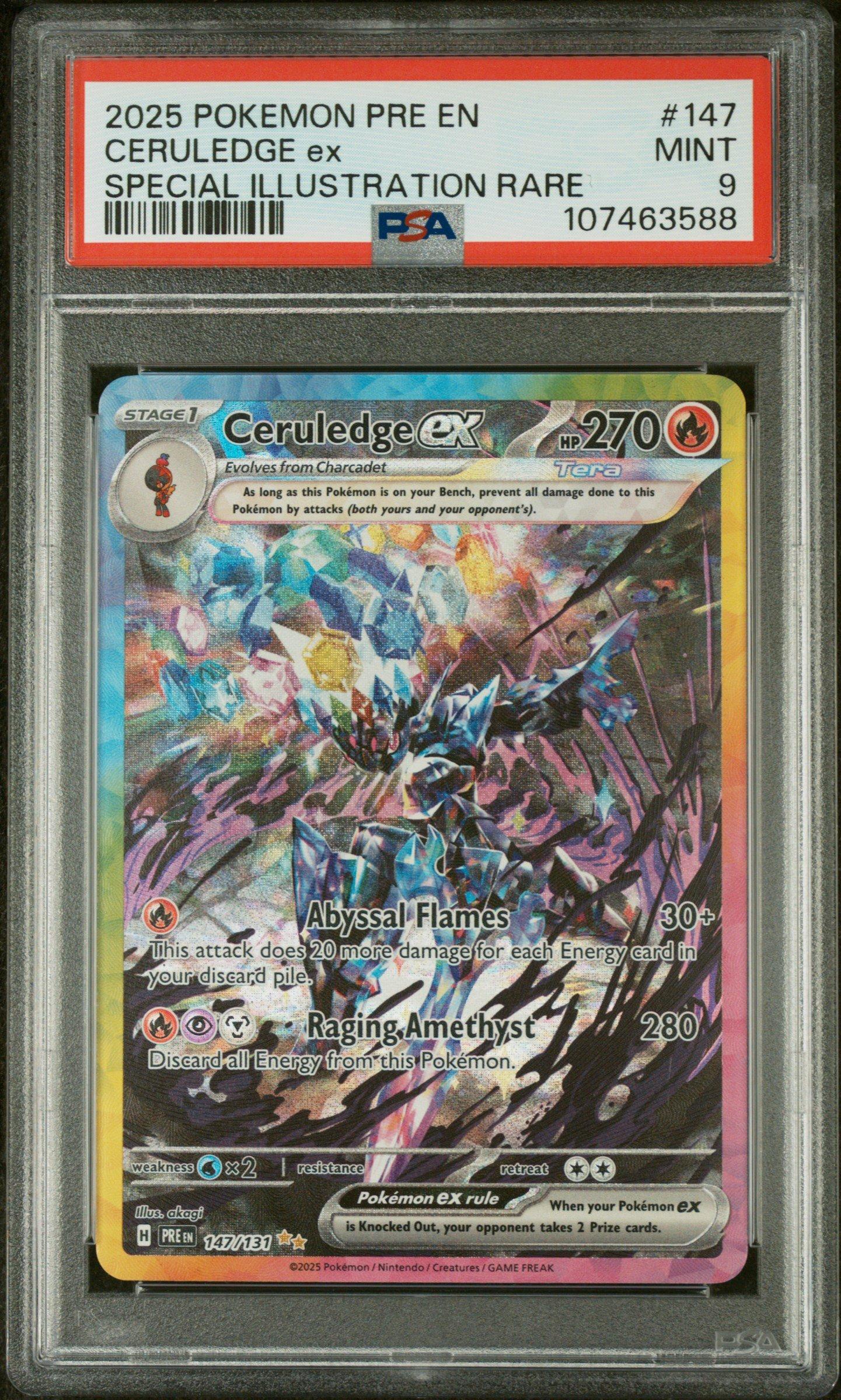2025 Pokemon Pre En-prismatic Evolutions 147 Ceruledge Ex