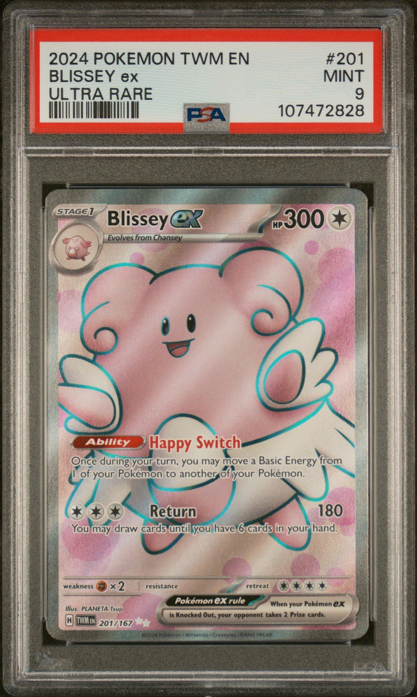 2024 Pokemon Twm En-twilight Masquerade 201 Blissey Ex Ultra Rare PSA