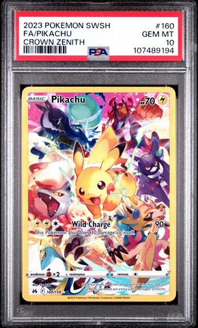 2023 Pokemon Sword And Shield Crown Zenith 160 Full Art/pikachu
