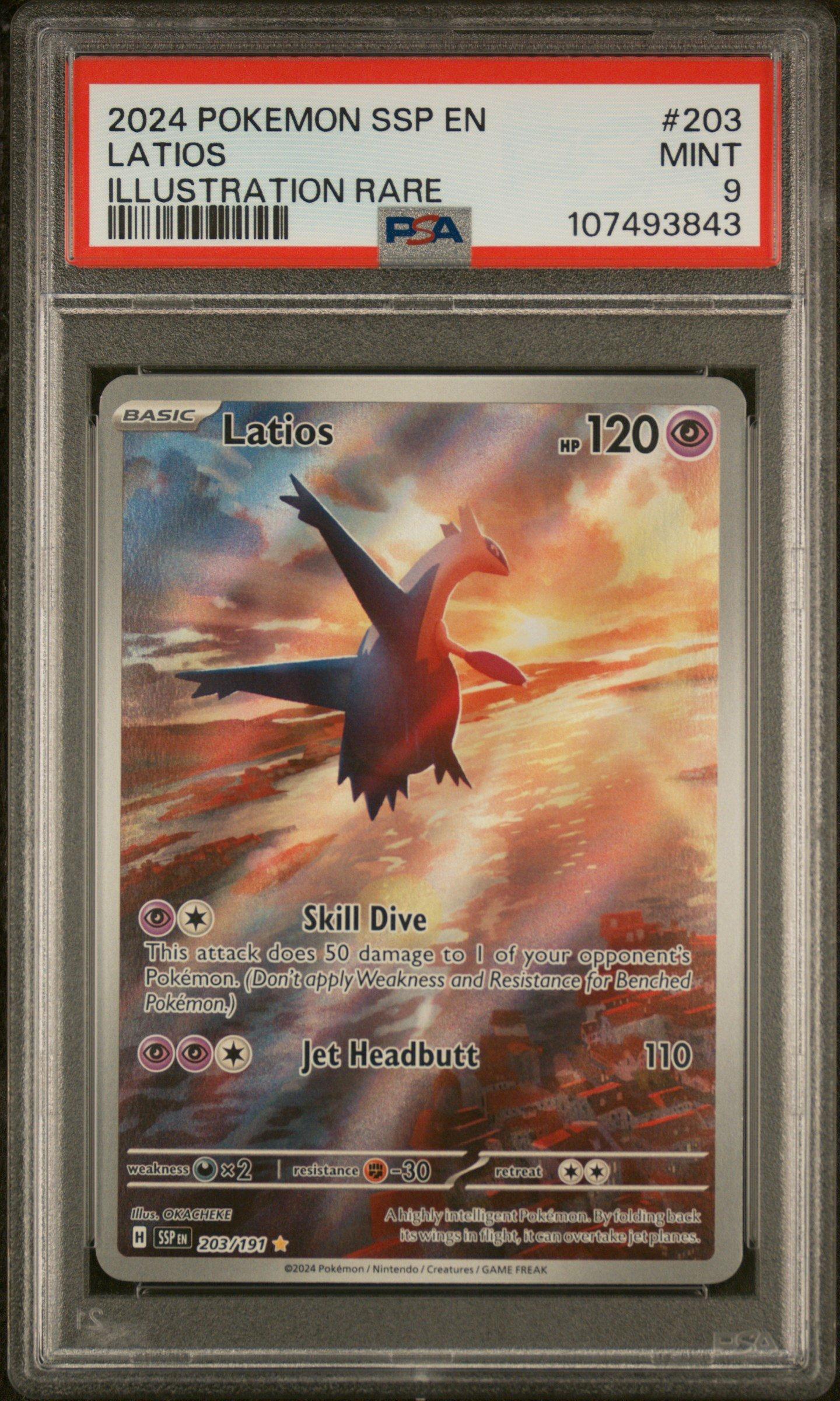 2024 Pokemon Ssp En-surging Sparks 203 Latios Illustration Rare