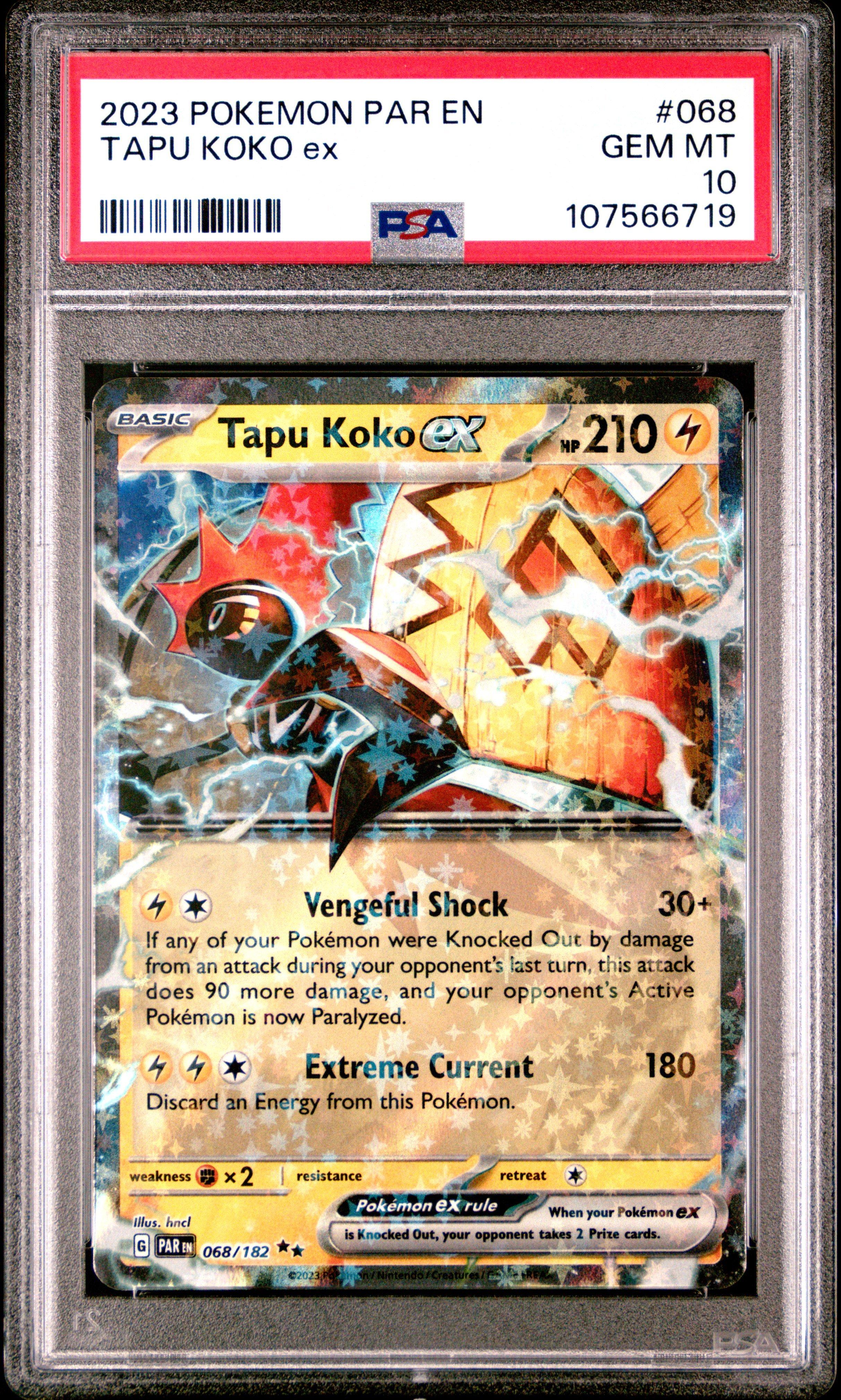 2023 Pokemon Par En-paradox Rift Tapu Koko Ex PSA