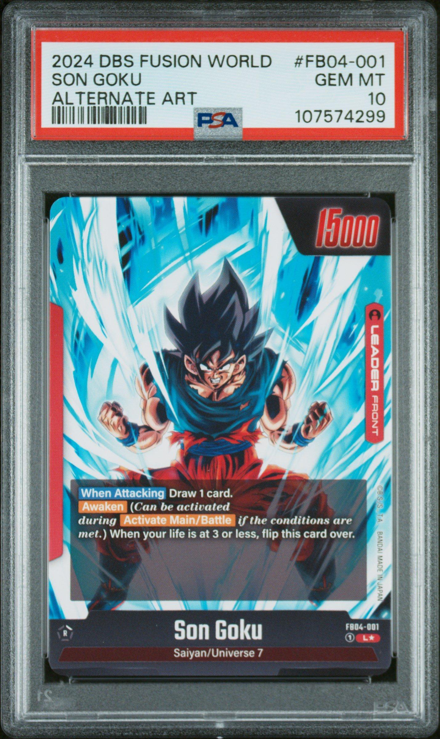 2024 Dragon Ball Super Card Game Fusion World Ultra Limit Fb04- Son Goku Alternate Art PSA 10