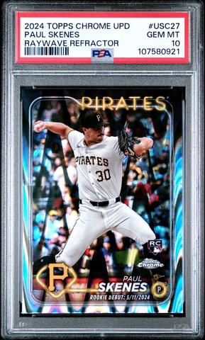 2024 Topps Chrome Update Usc27 Paul Skenes Raywave Refractor