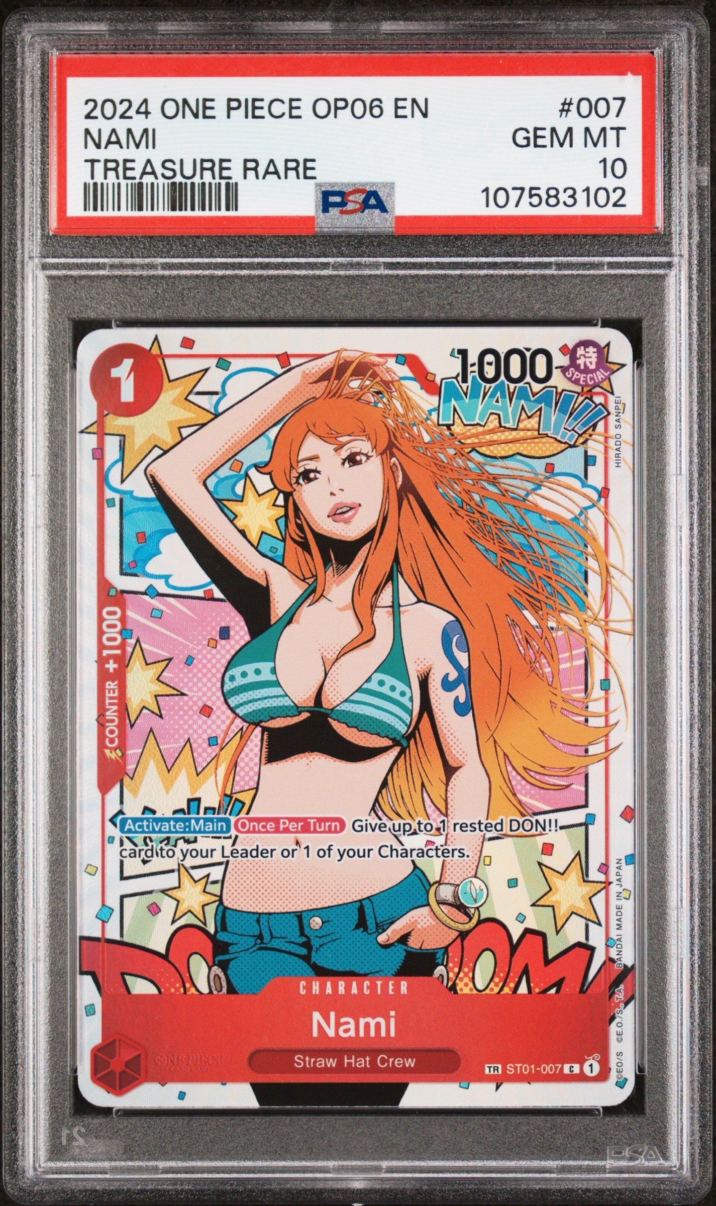 2024 ONE PIECE Nami TREASURE RAREカード 2024 One Piece Op06-wings Of The Captain 007 Nami Treasure