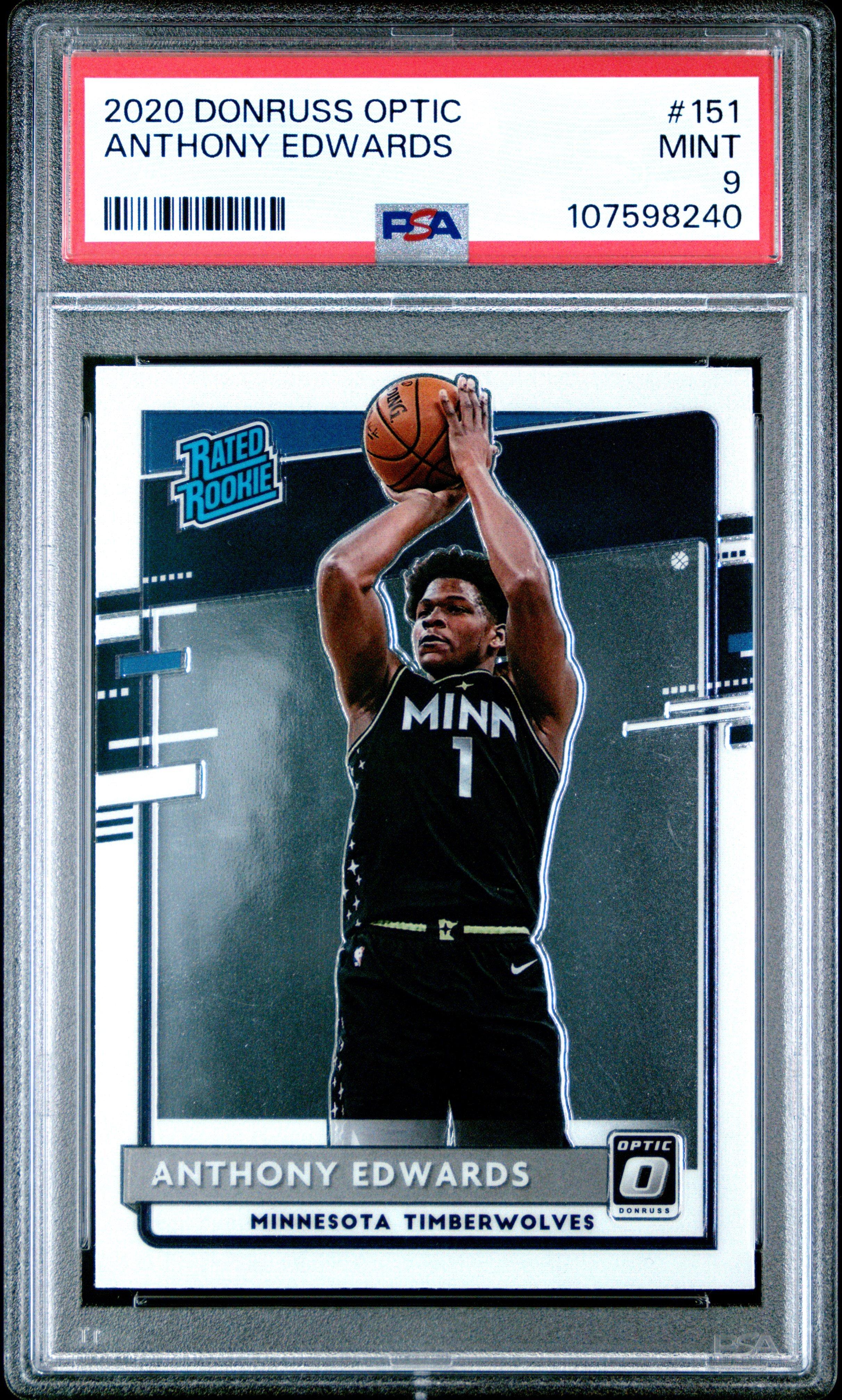 2020 Panini Donruss Optic 151 Anthony Edwards PSA