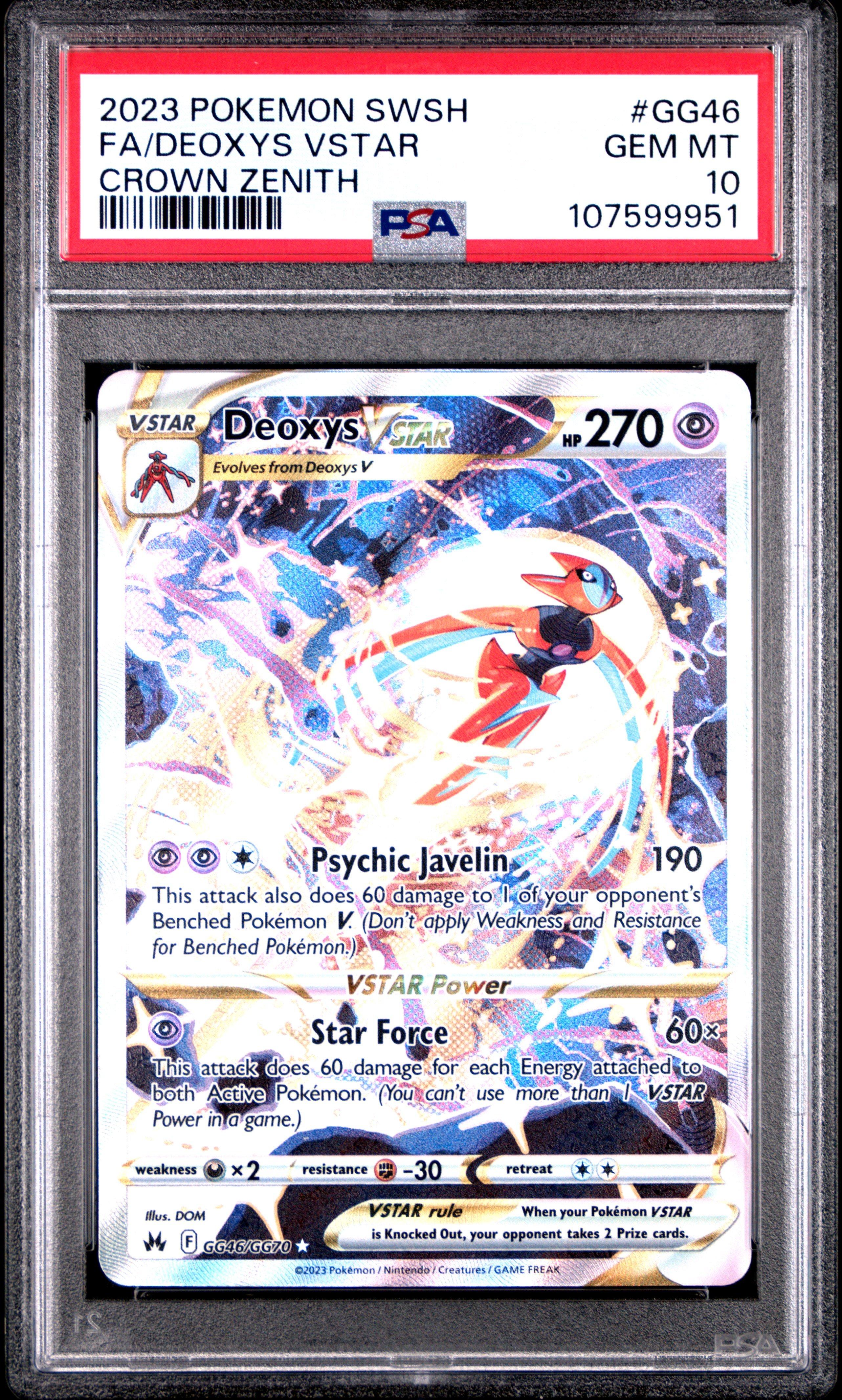 2023 Pokemon Sword And Shield Crown Zenith Gg46 Full Art/deoxys