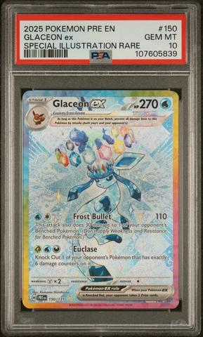 2025 Pokemon Pre En-prismatic Evolutions 150 Glaceon Ex 2025 Pokemon Pre En-prismatic Evolutions 150 Glaceon Ex