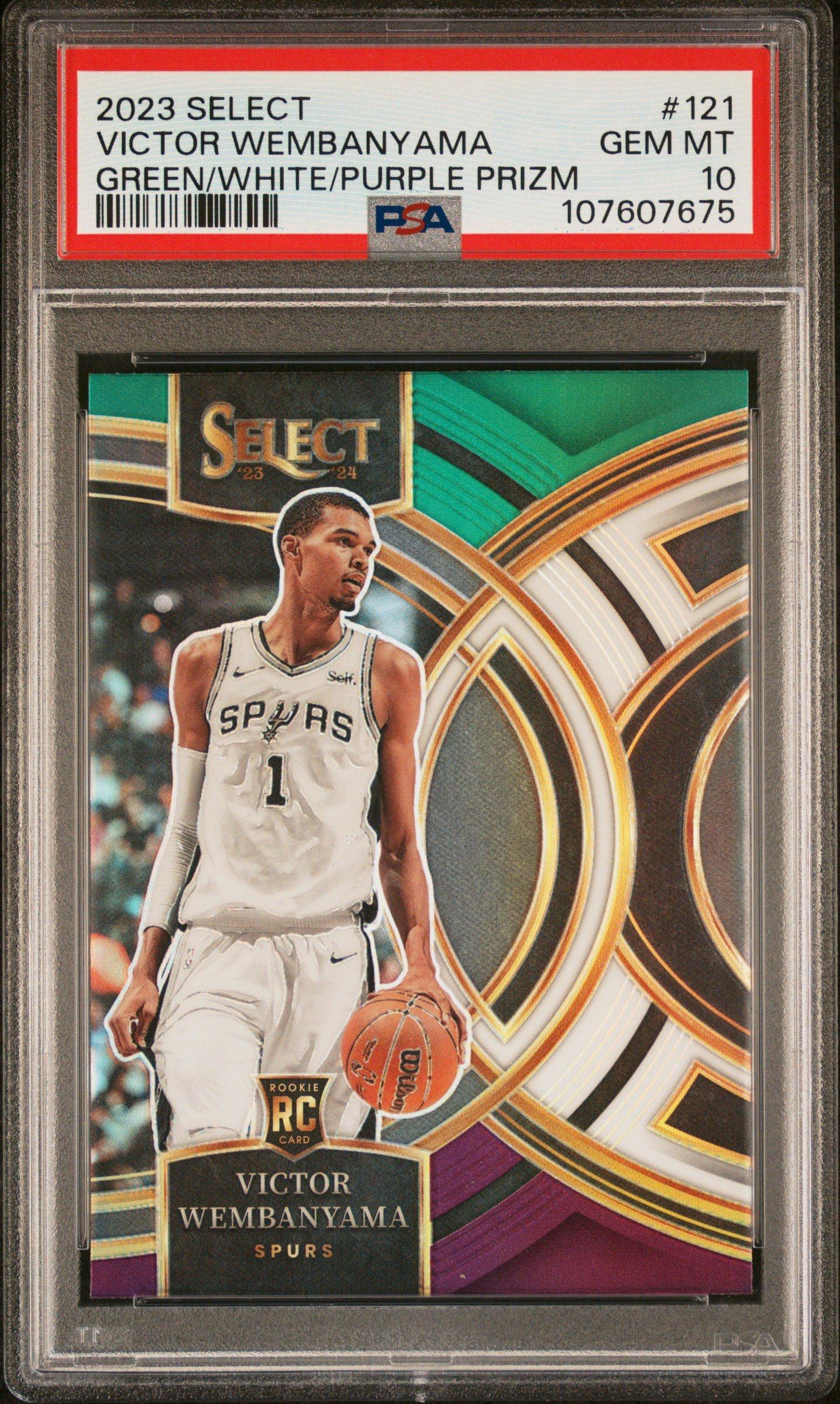 2023 Panini Select 121 Victor Wembanyama Green/white/purple Prizm 