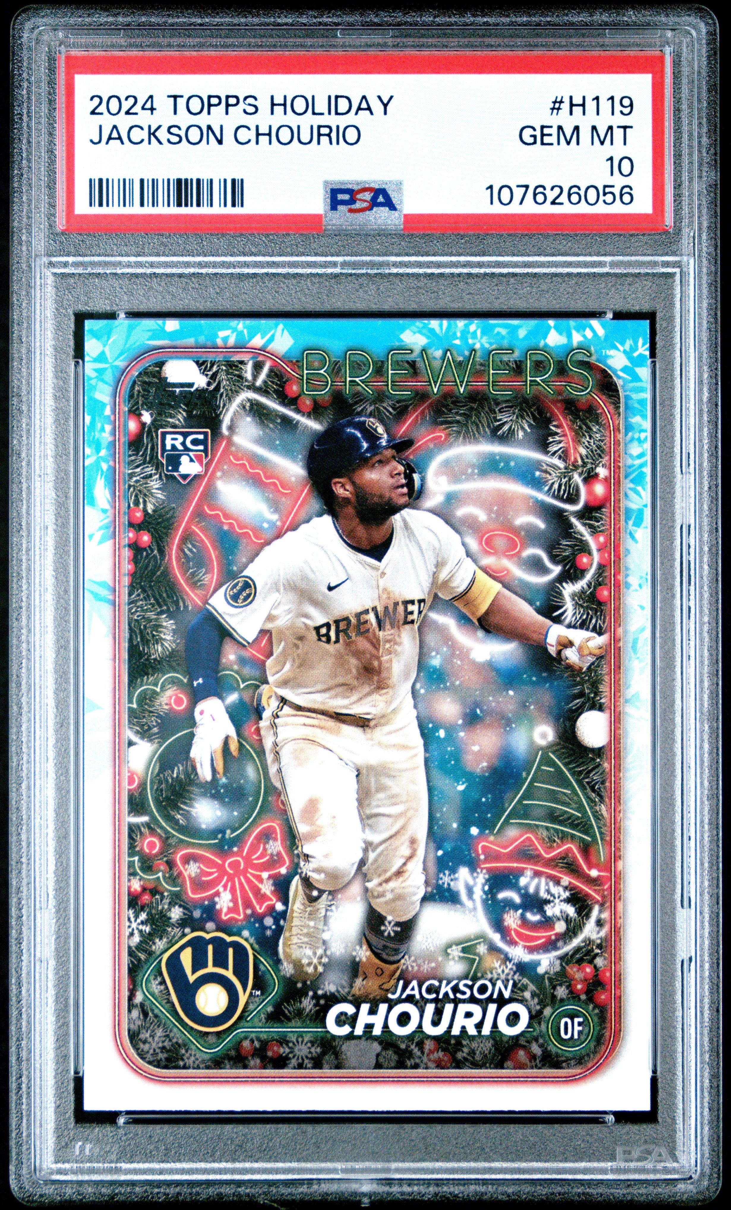 2024 Topps Holiday H119 Jackson Chourio PSA 10