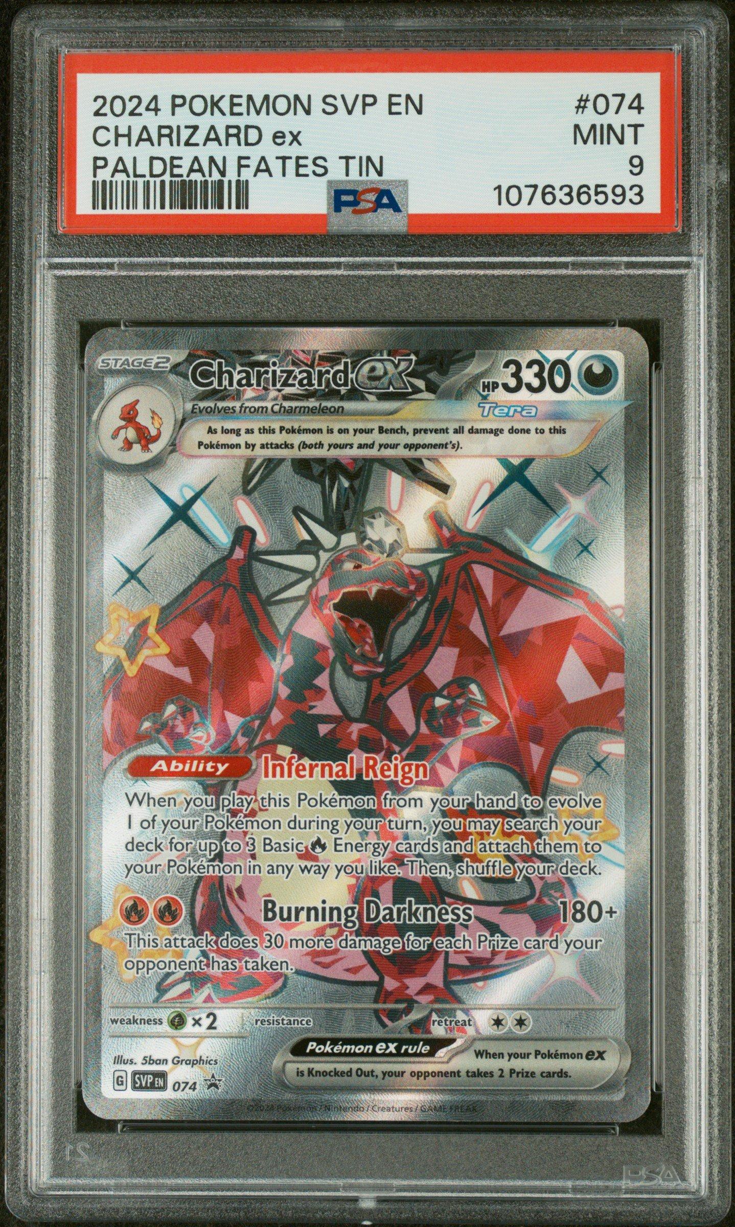 charizard pokemon card paldean fates ex - 234/091 - Celebrate the legacy of your favorite tabletop game with this Charizard EX 2024 Pokemon Paldean Fates Double Rare #54 PSA Authenticated 10 Card 2024 Pokemon Svp En-sv Black