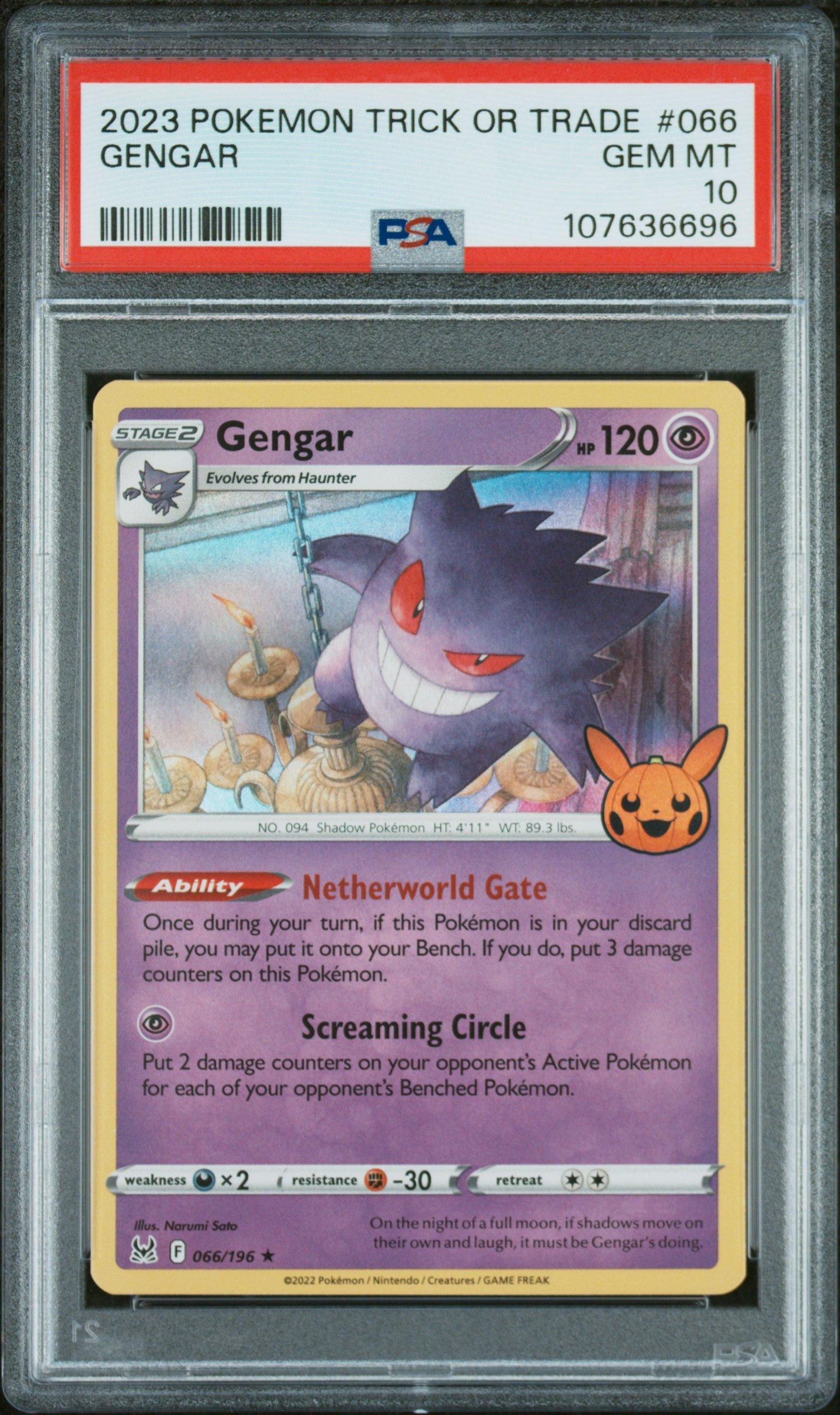 2023 Pokemon Trick Or Trade 066 Gengar PSA 10 Graded Card | GameStop