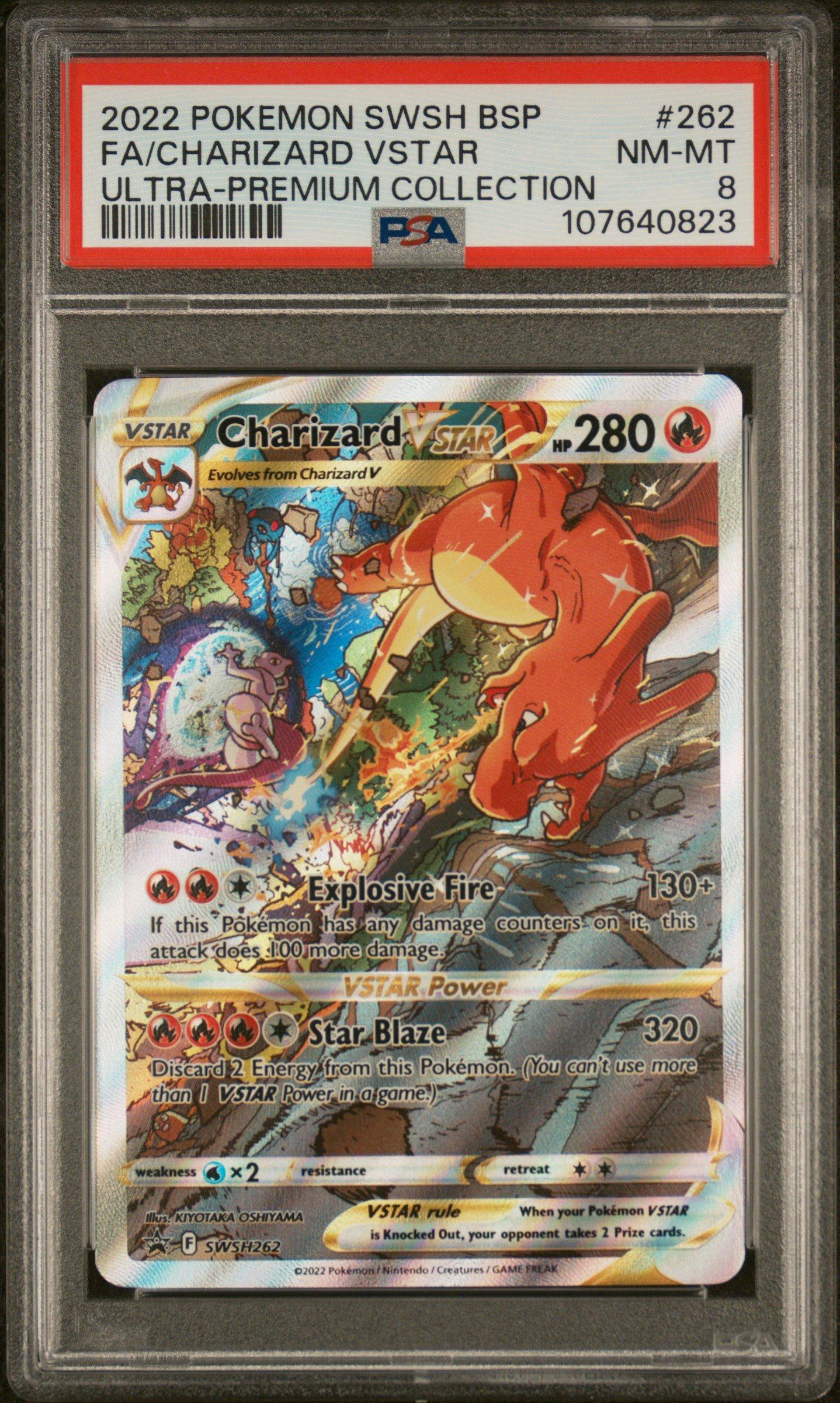 2022 Pokemon Swsh Black Star Promo 262 Full Art/charizard Vstar Sword & Shield Ultra-premium Collection-charizard PSA 8