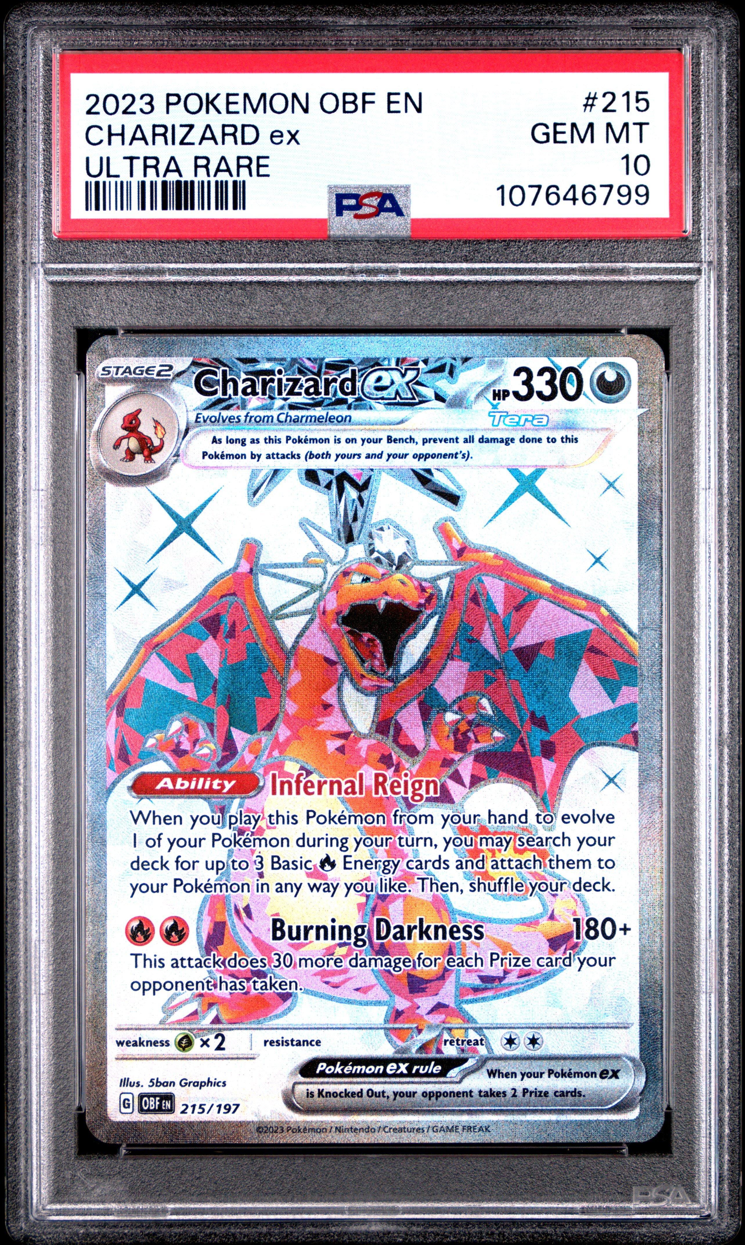 2023 Pokemon Obf En-obsidian Flames 215 Charizard Ex Ultra Rare