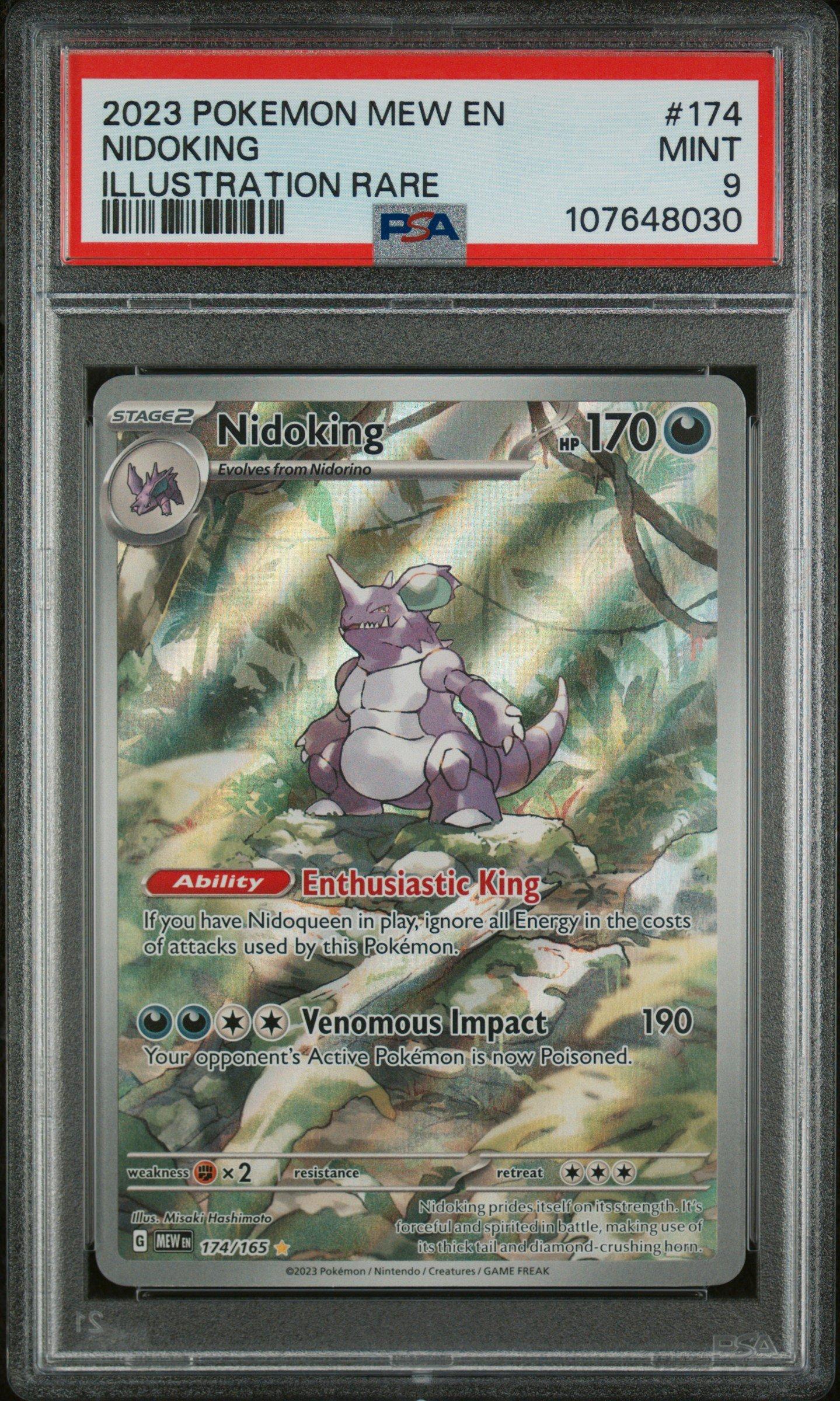 2023 Pokemon Mew En-151 174 Nidoking Illustration Rare PSA 9