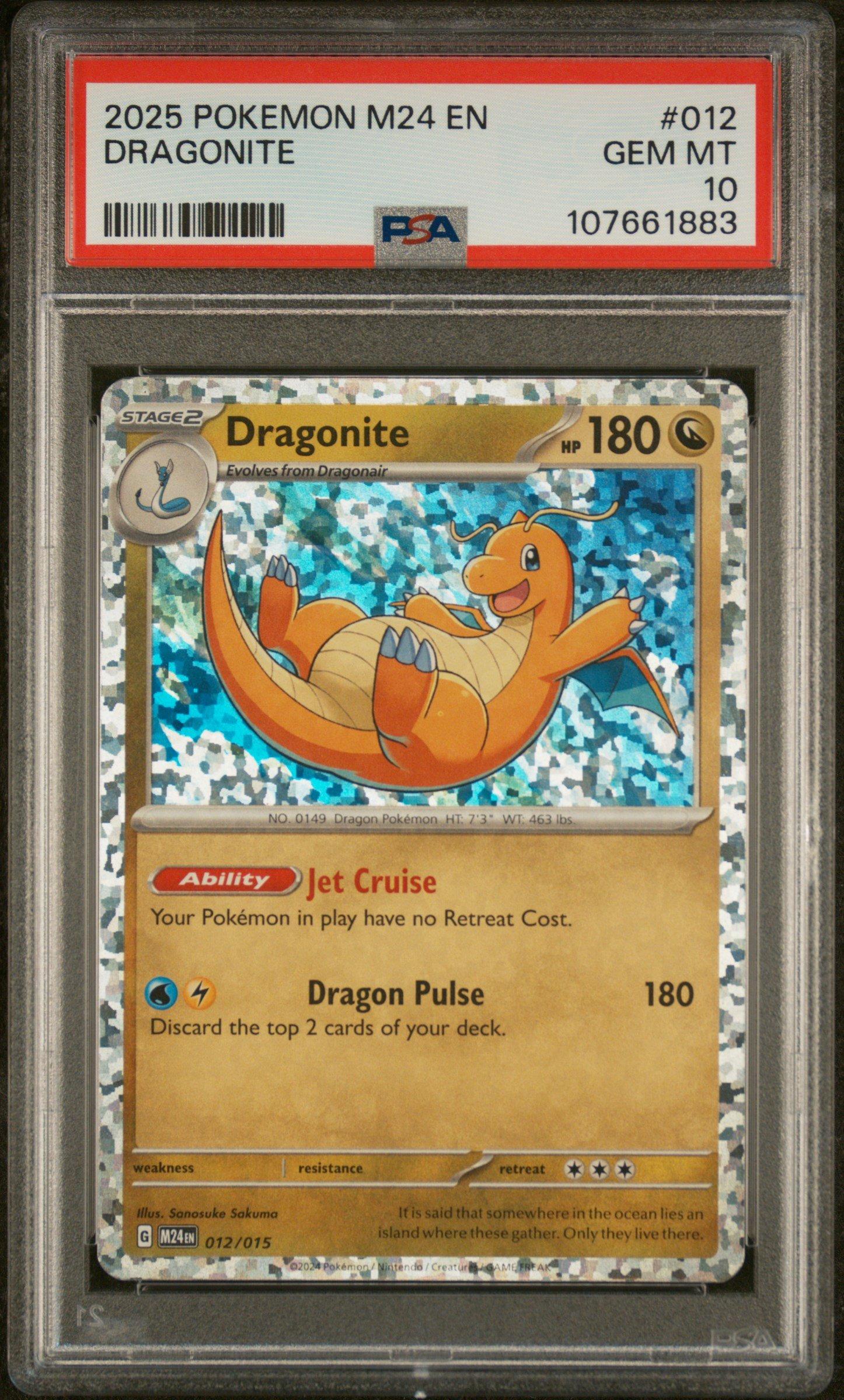 2025 Pokemon M24 En-mcdonald's Collection 012 Dragonite PSA