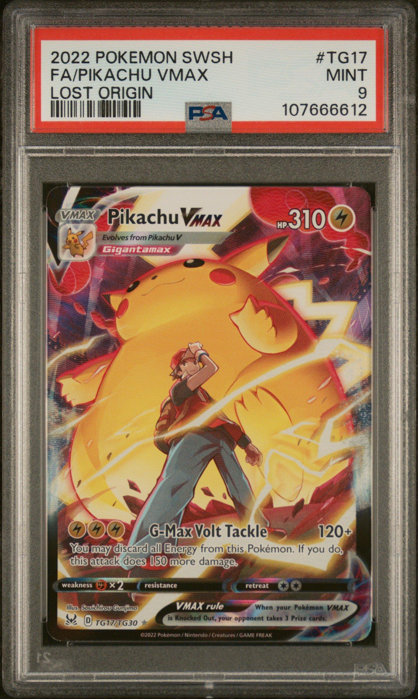 2022 Pokemon Sword & Shield Lost Origin Tg17 Full Art/pikachu Vmax