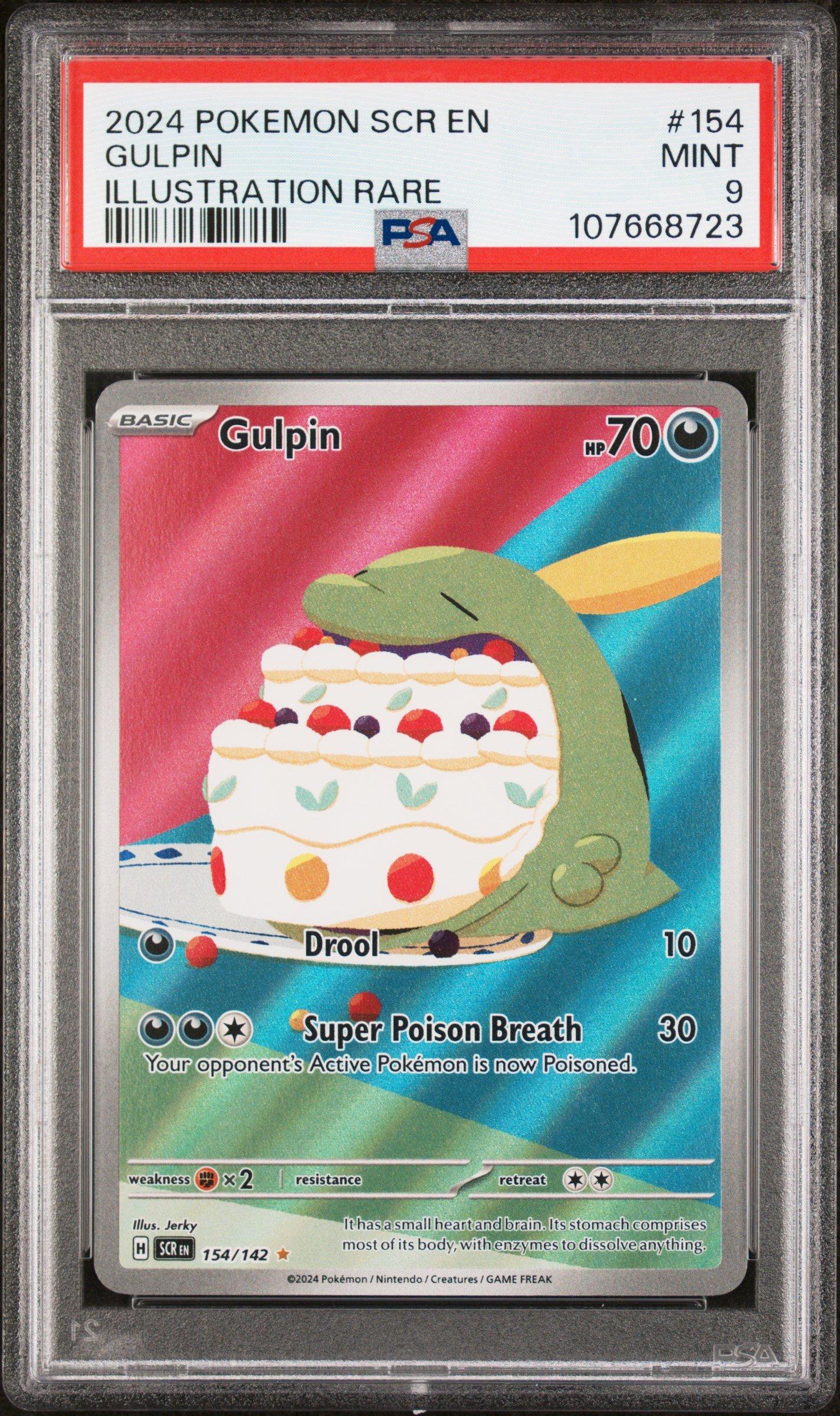 超絶版希少‼️ PSA10 グラードンソウルリンク　cp4 110 foil 2024 Pokemon Scr En-stellar Crown 154 Gulpin Illustration Rare PSA