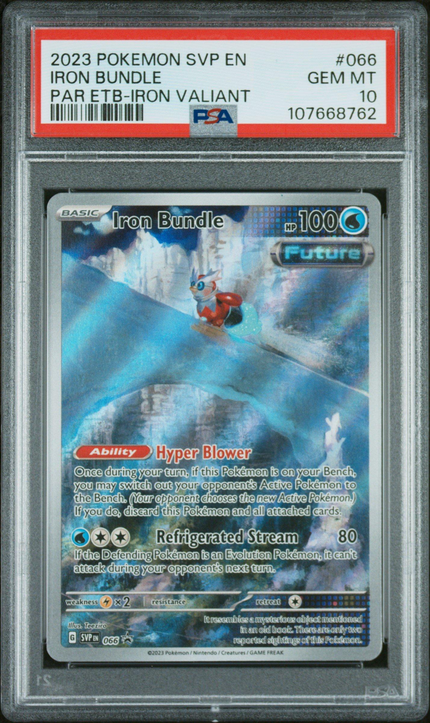 2023 Pokemon Svp En-sv Black Star Promo 066 Iron Bundle Paradox Rift Elite Trainer Box-iron Valiant PSA 10