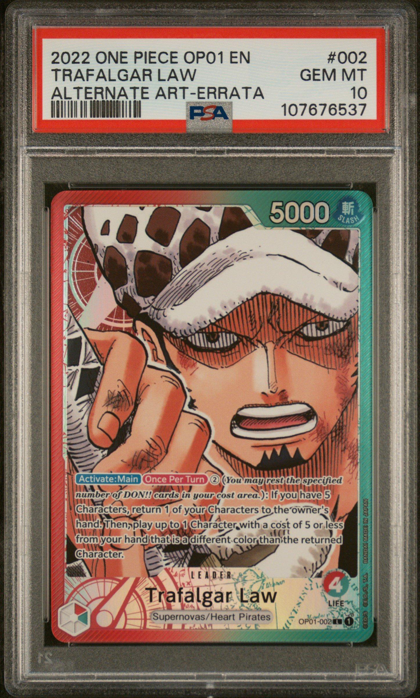 2022 One Piece Op01-romance Dawn 002 Trafalgar Law Alternate Art