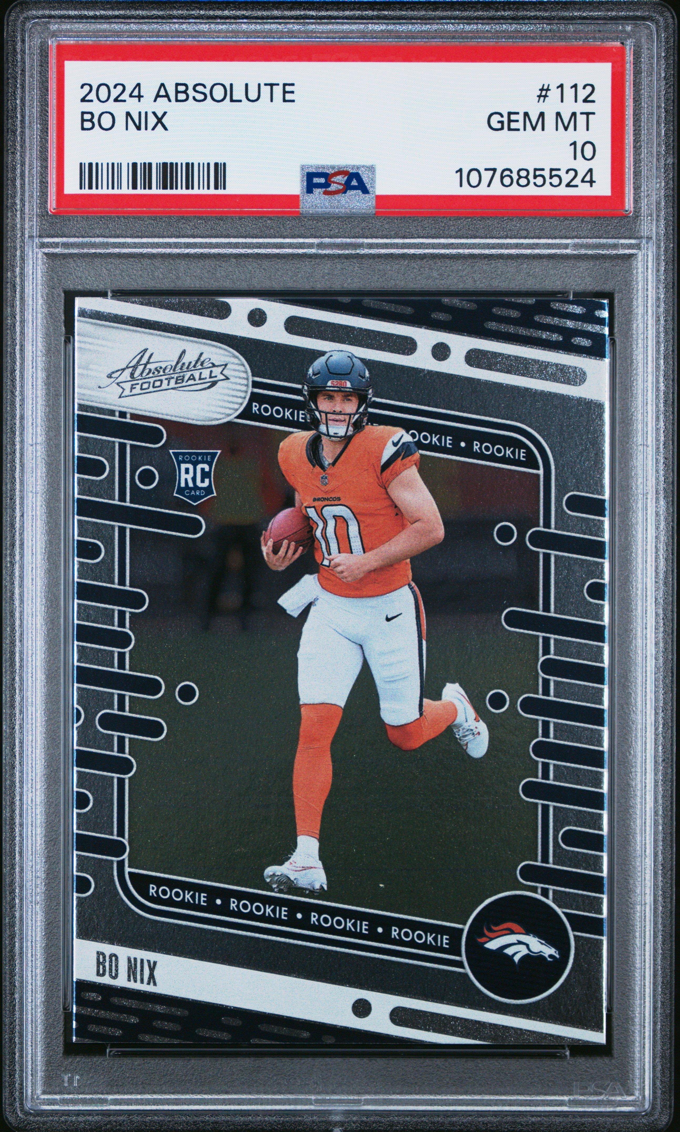 2024 Panini Absolute 112 Bo Nix PSA