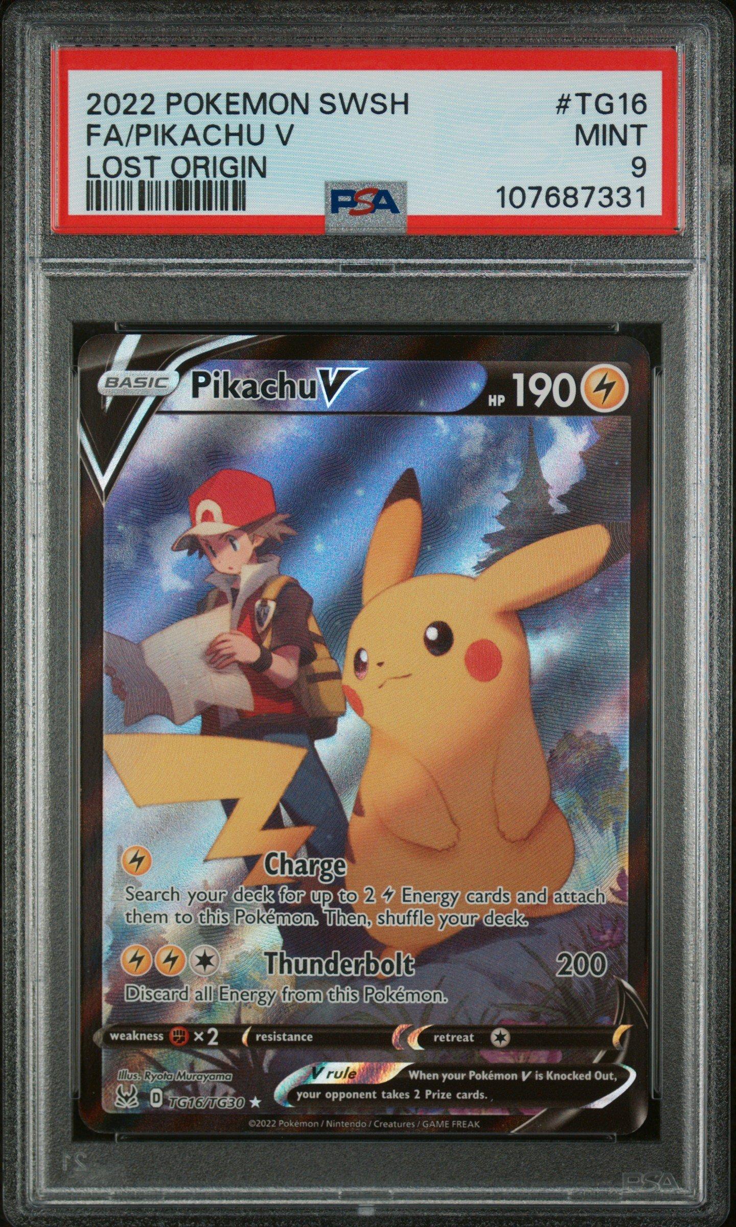 2022 Pokemon Sword & Shield Lost Origin Tg16 Full Art/pikachu V