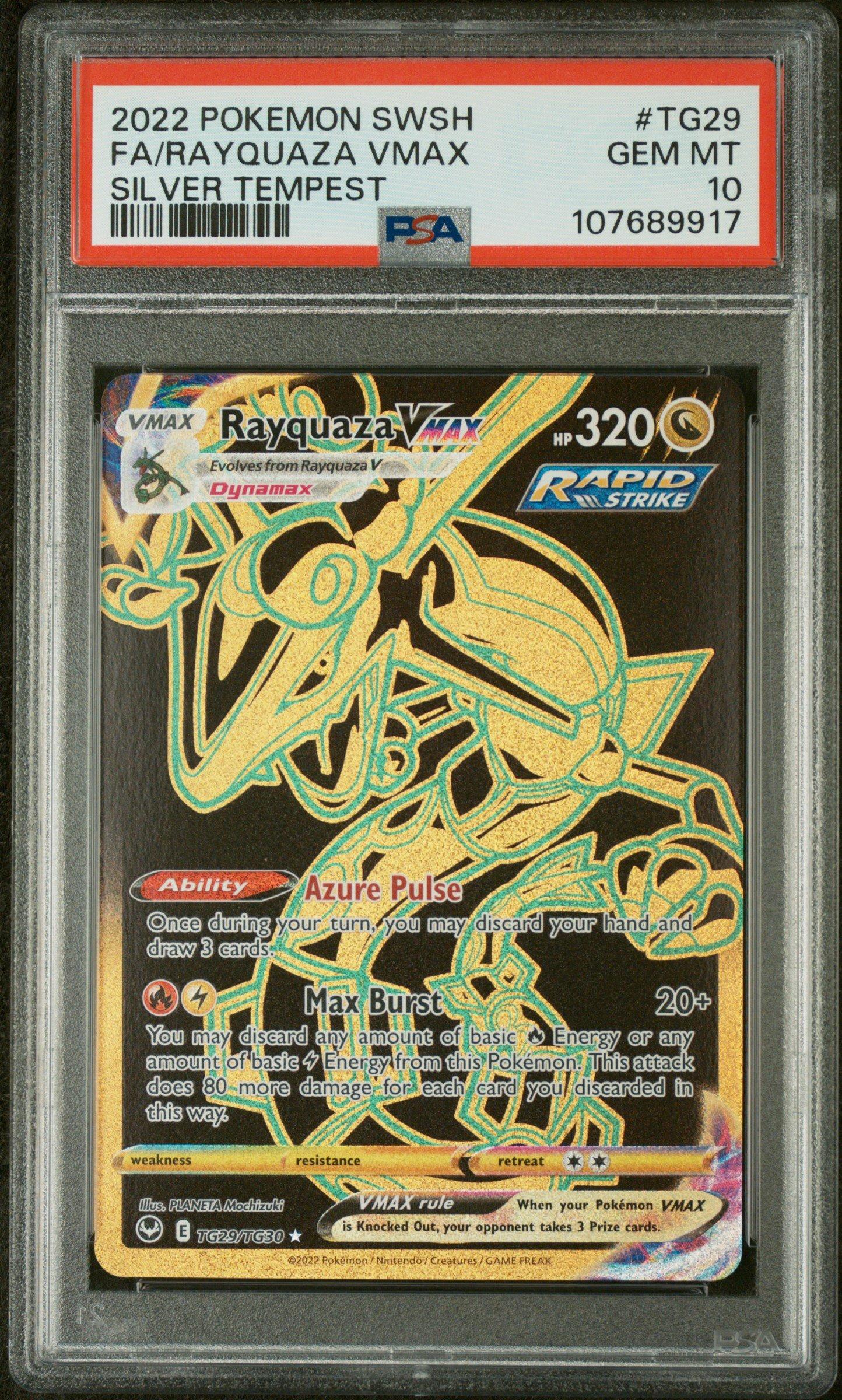 2022 Pokemon Sword & Shield Silver Tempest Tg29 Full Art/rayquaza Vmax PSA  10 Graded Card | GameStop