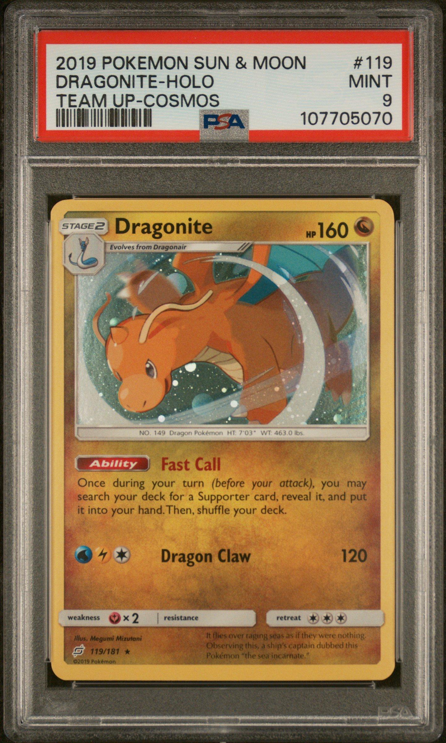 dragonite pokemon card gamestop 1996 Japanese Bandai Carddass Vending 149 PSA 8 at Hamilton Place in Chattanooga, TN 159/197 / Double Rare Card Type / HP / Stage Pokemon GO Dragonite V #49
