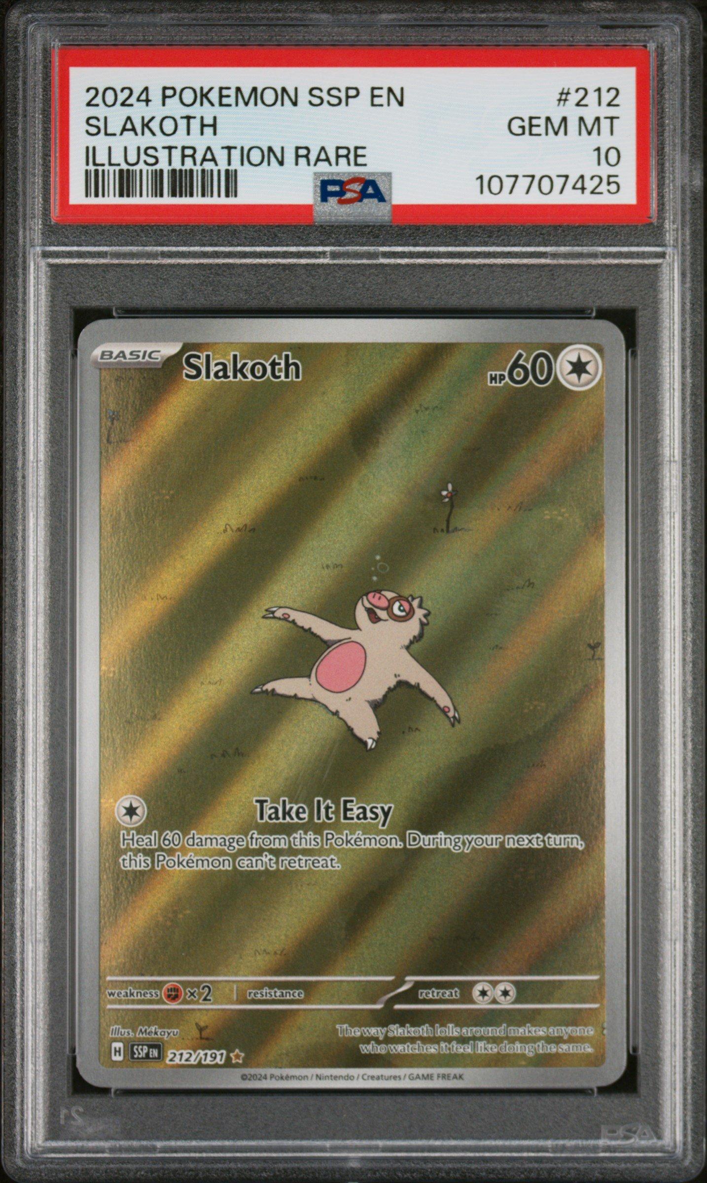 2024 Pokemon Ssp En-surging Sparks 212 Slakoth Illustration Rare