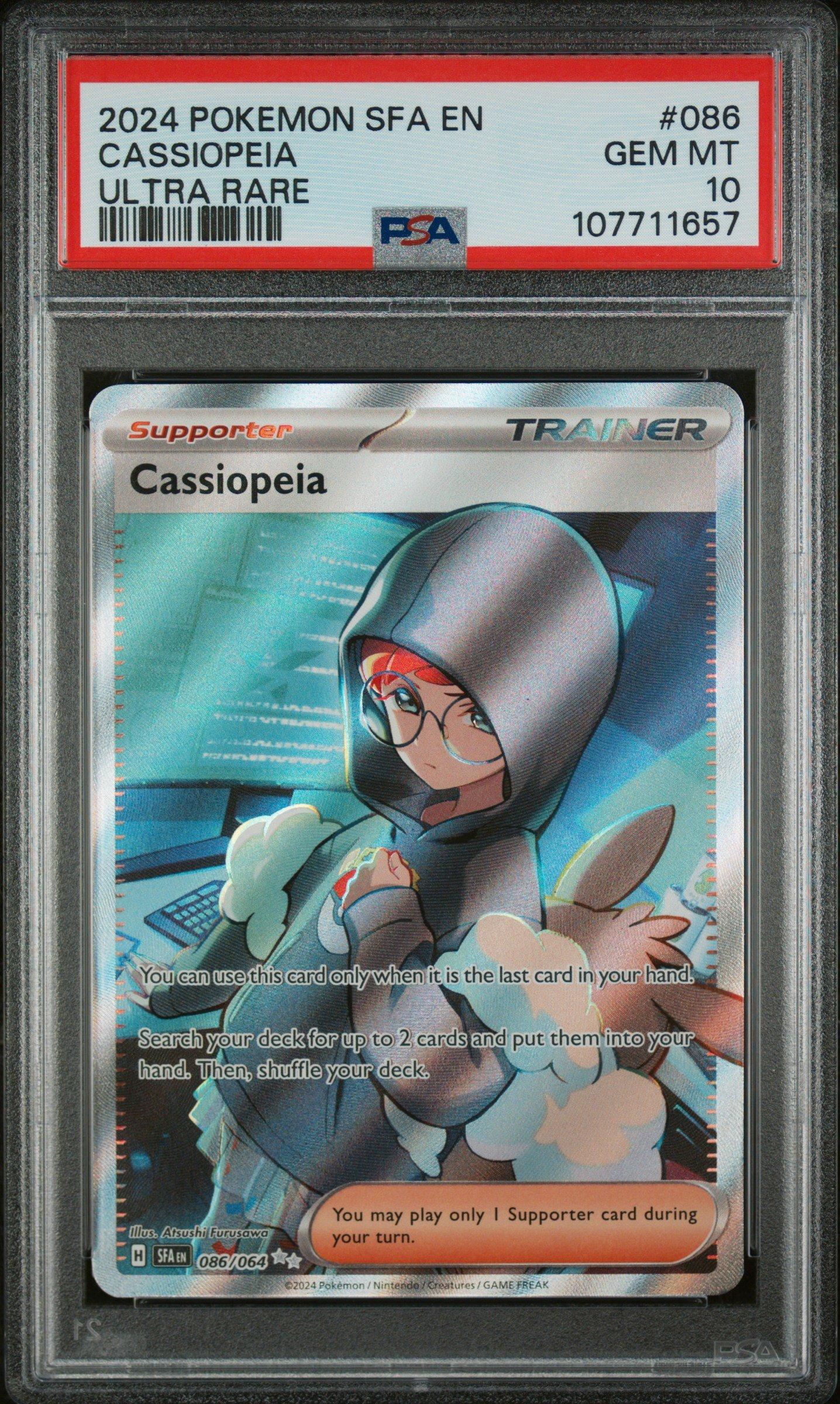 2024 Pokemon Sfa En-shrouded Fable 086 Cassiopeia Ultra Rare PSA 10