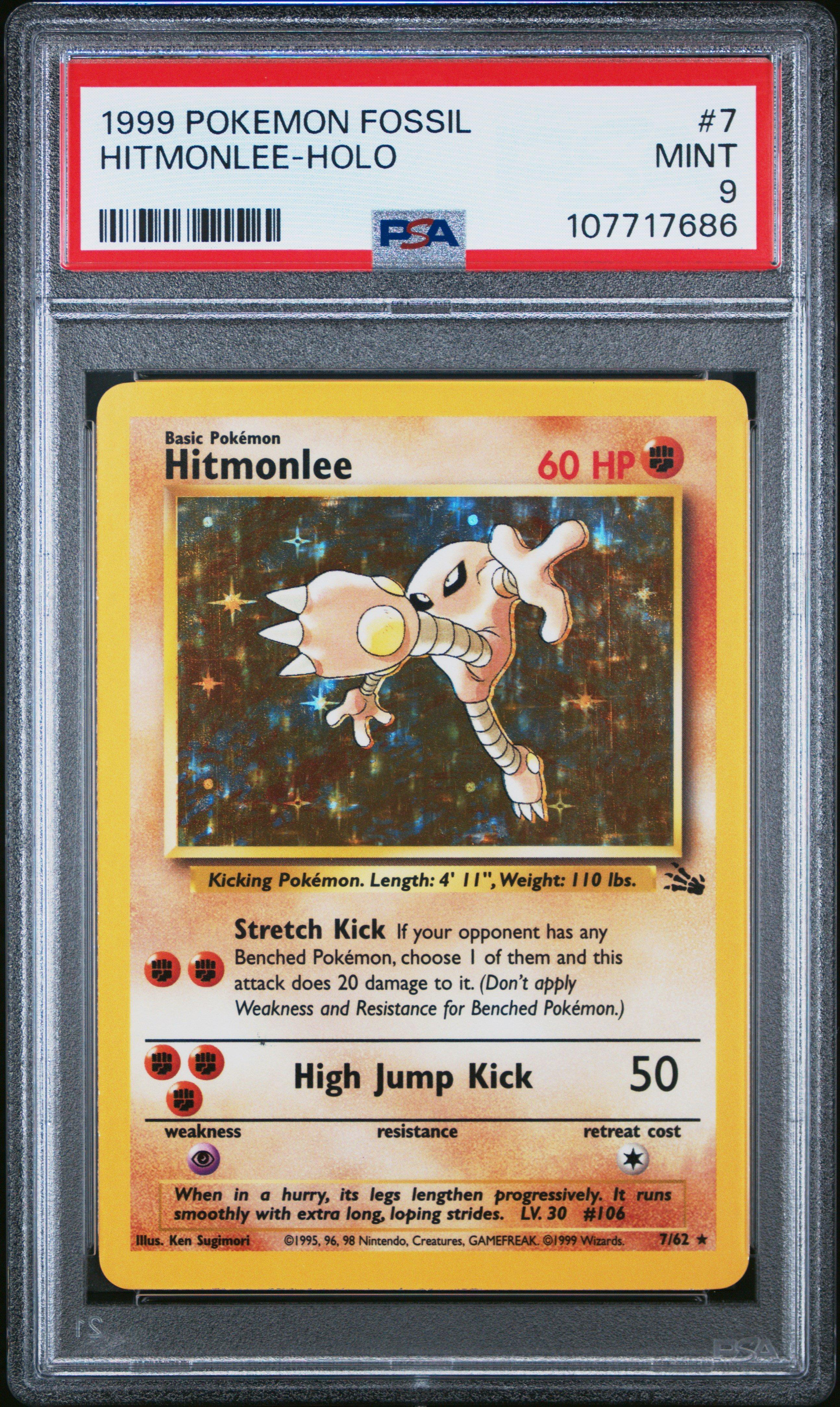1999 Pokemon Fossil 7 Hitmonlee-holo PSA 9 Graded Card | GameStop