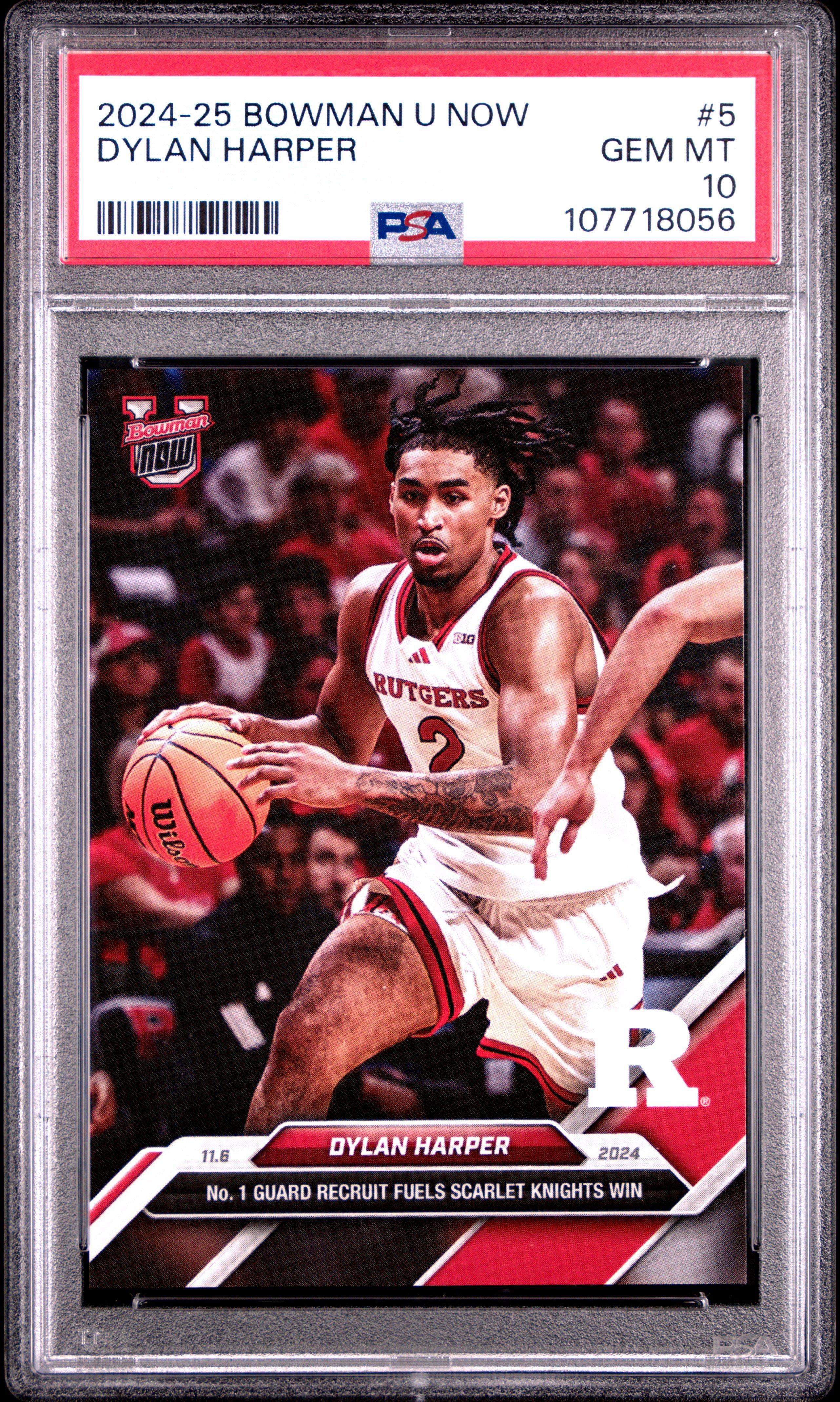 2024 Bowman U Now 5 Dylan Harper PSA 10