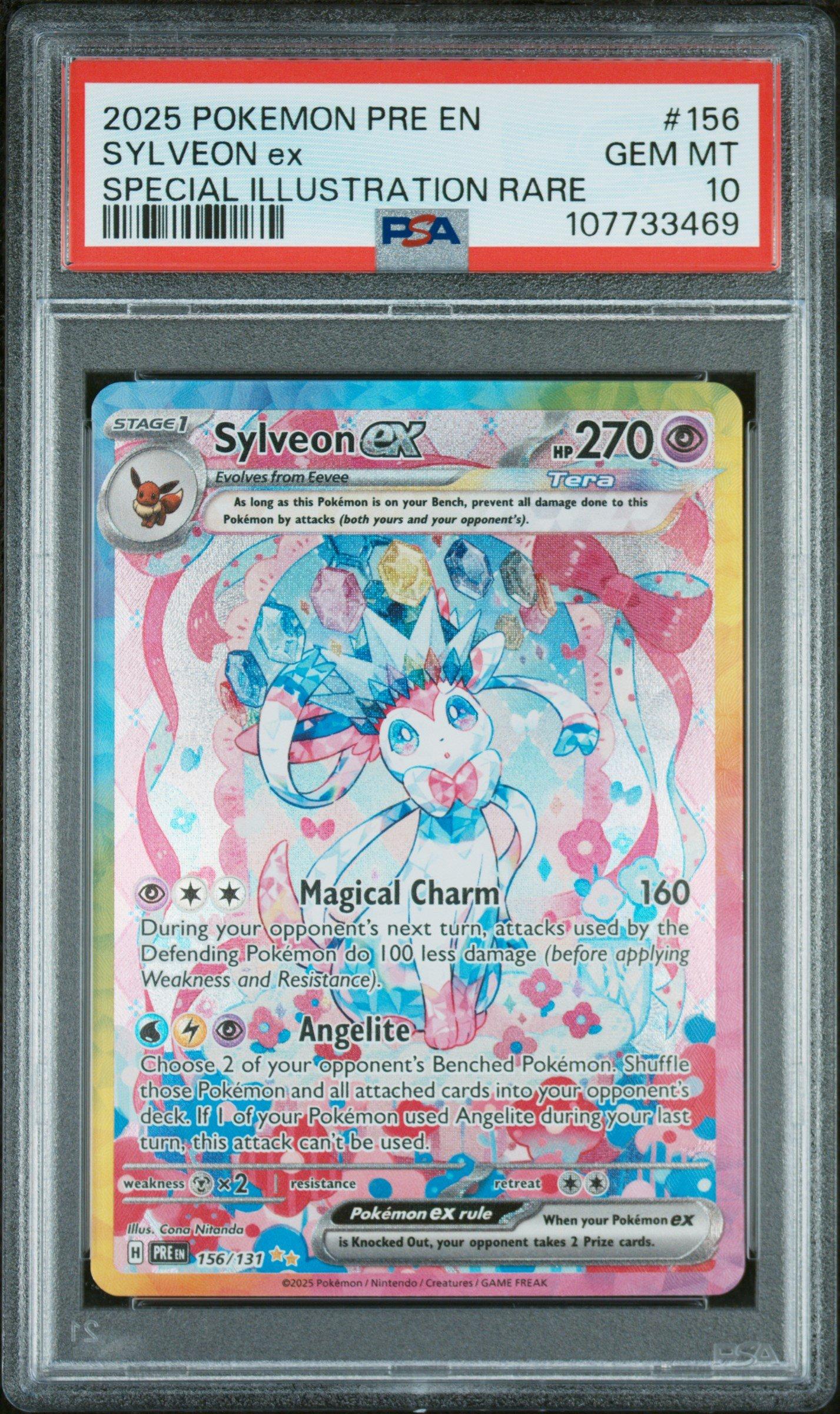 2025 Pokemon Pre En-prismatic Evolutions 156 Sylveon Ex Special