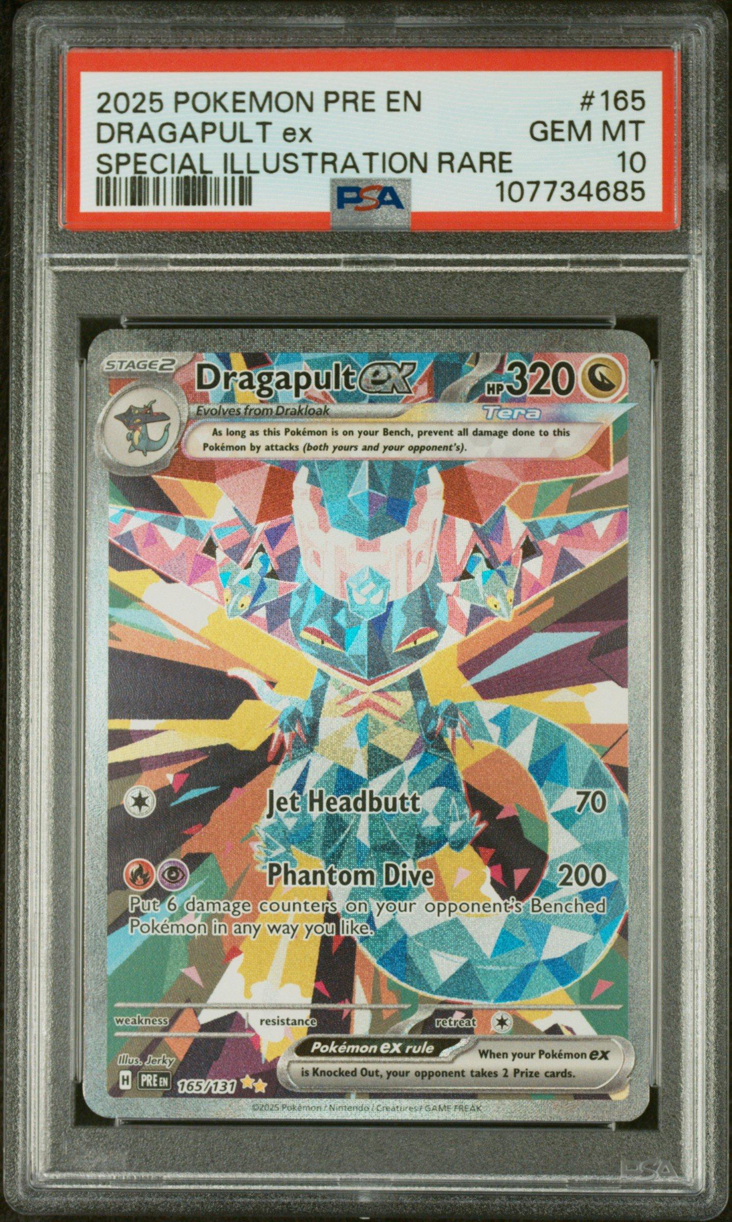 2025 Pokemon Pre En-prismatic Evolutions 165 Dragapult Ex