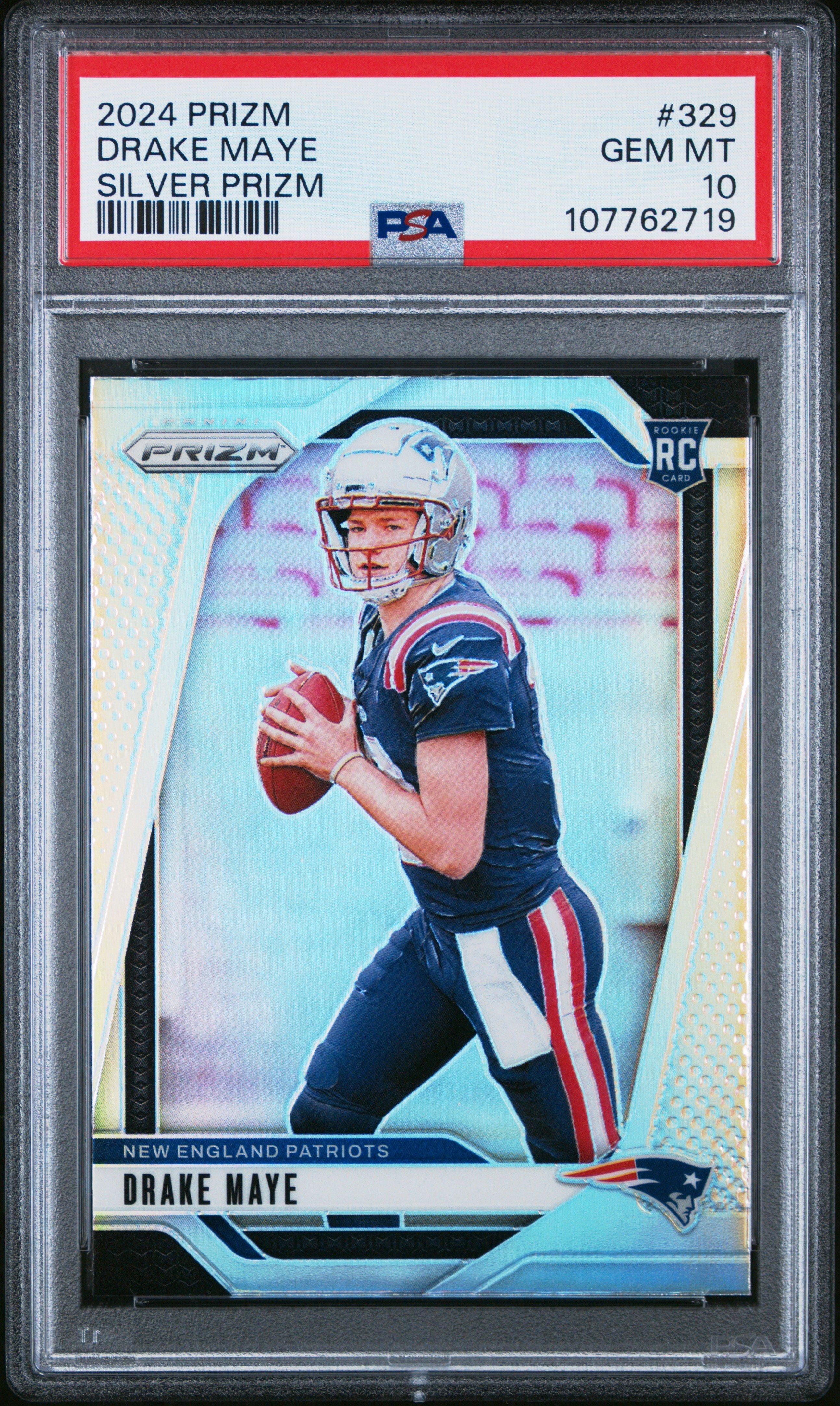 2024 Panini Prizm 329 Drake Maye Silver Prizm PSA