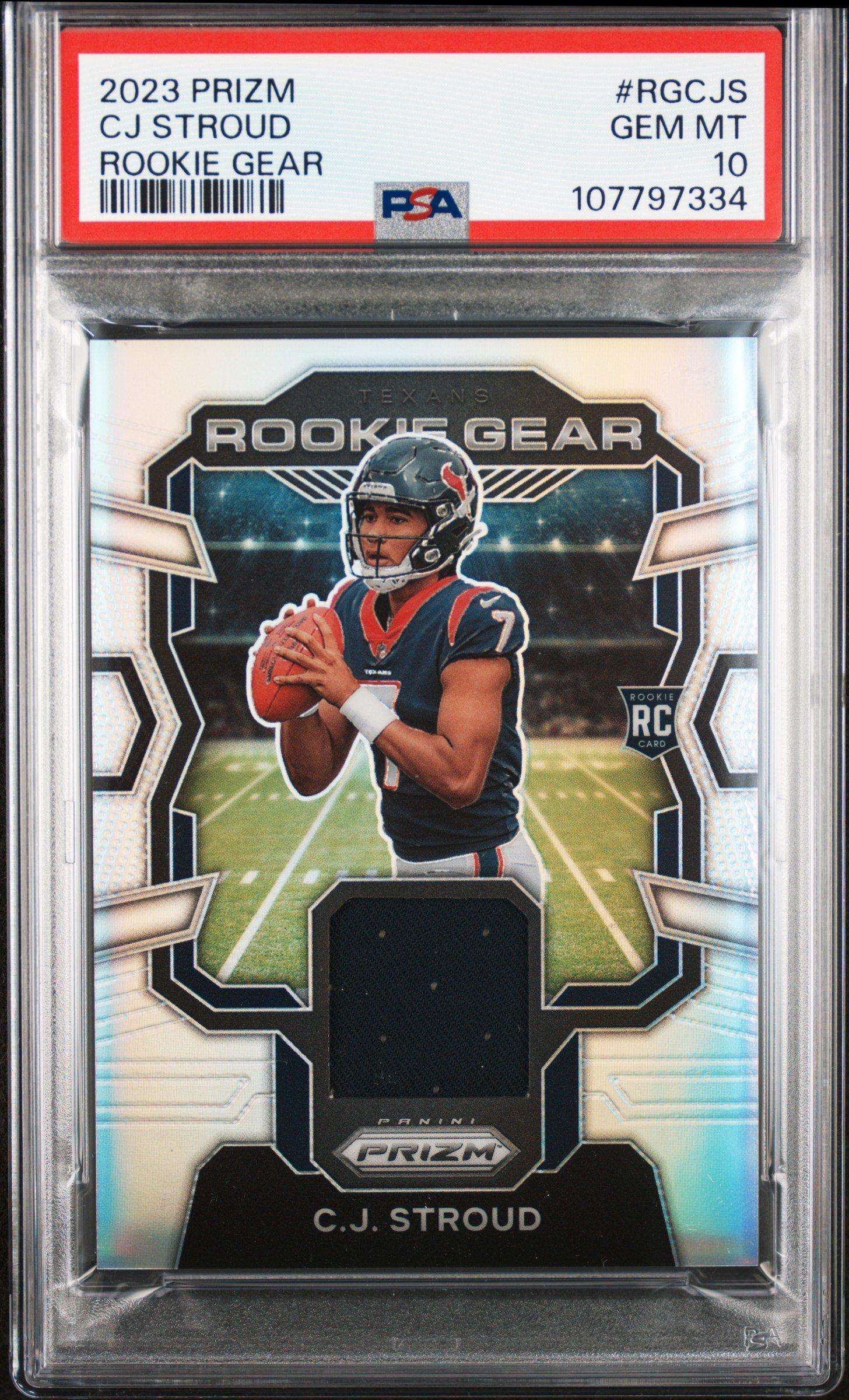 2023 Panini Prizm Rookie Gear Rgcjs Cj Stroud PSA 10