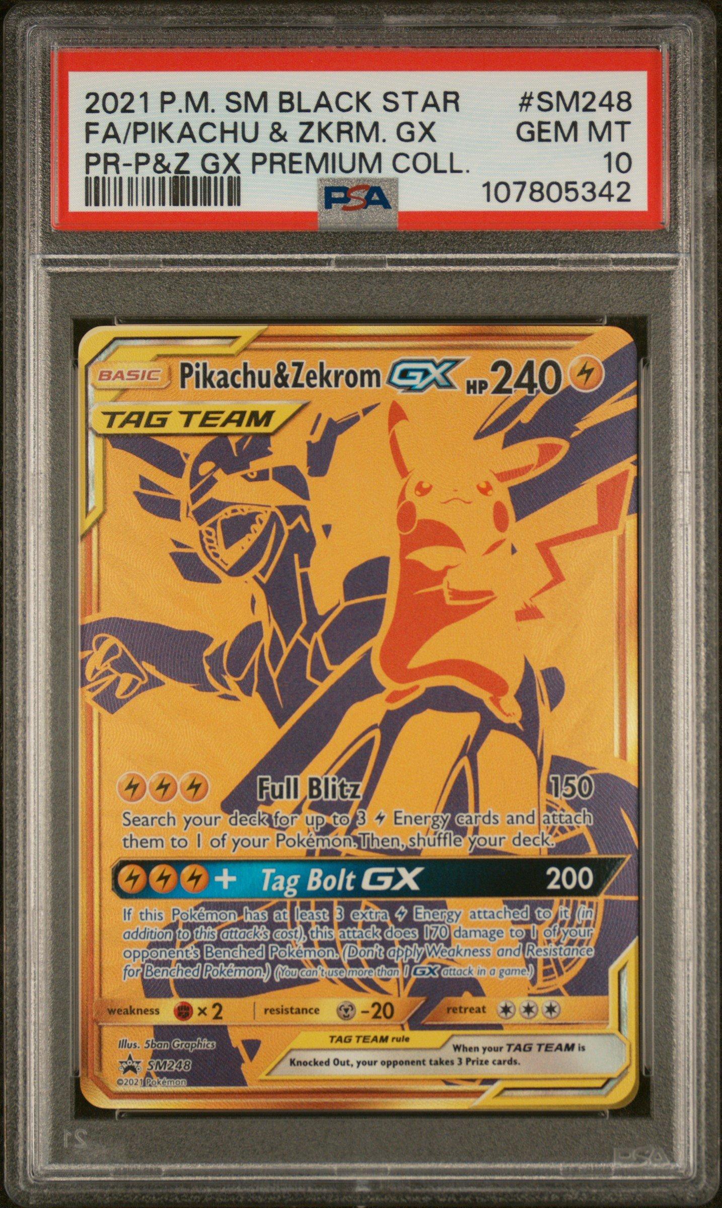 2021 Pokemon Sm Black Star Promo Sm248 Full Art/pikachu & Zekrom