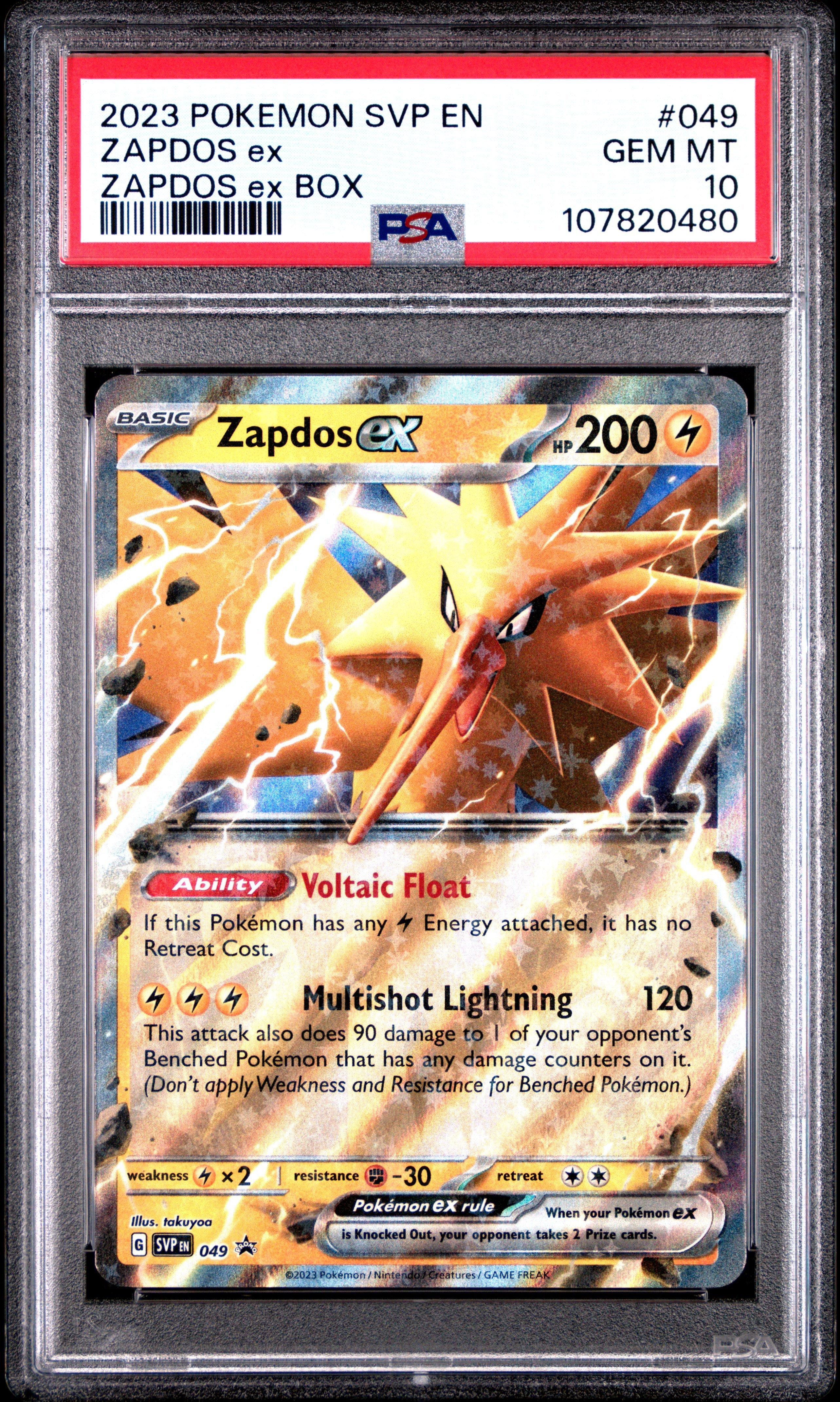 ⭐️PONTAdeSU3⭐️ 2023 Pokemon Svp En-sv Black Star Promo 049 Zapdos Ex Zapdos