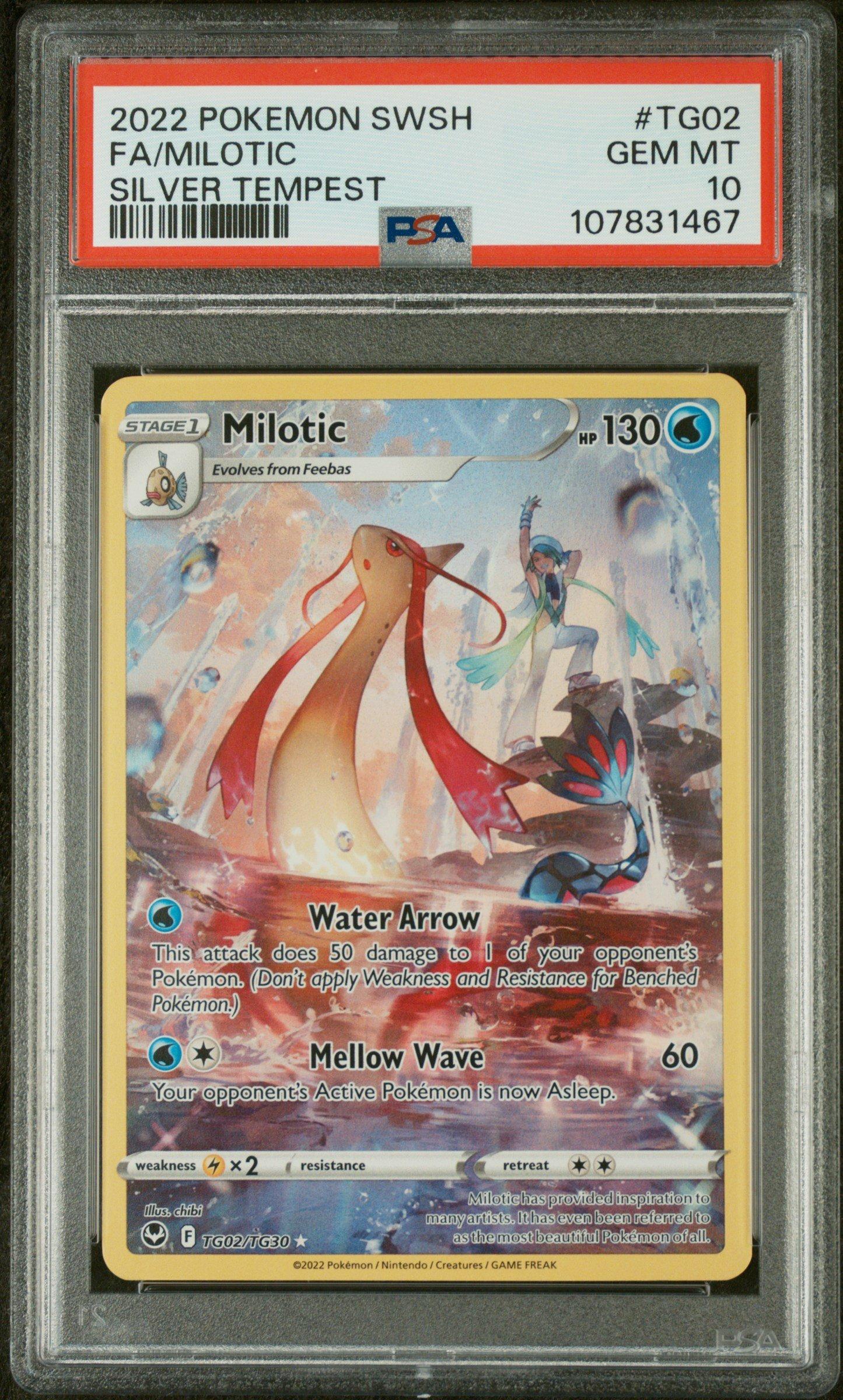 2022 Pokemon Sword & Shield Silver Tempest Tg02 Full Art/milotic