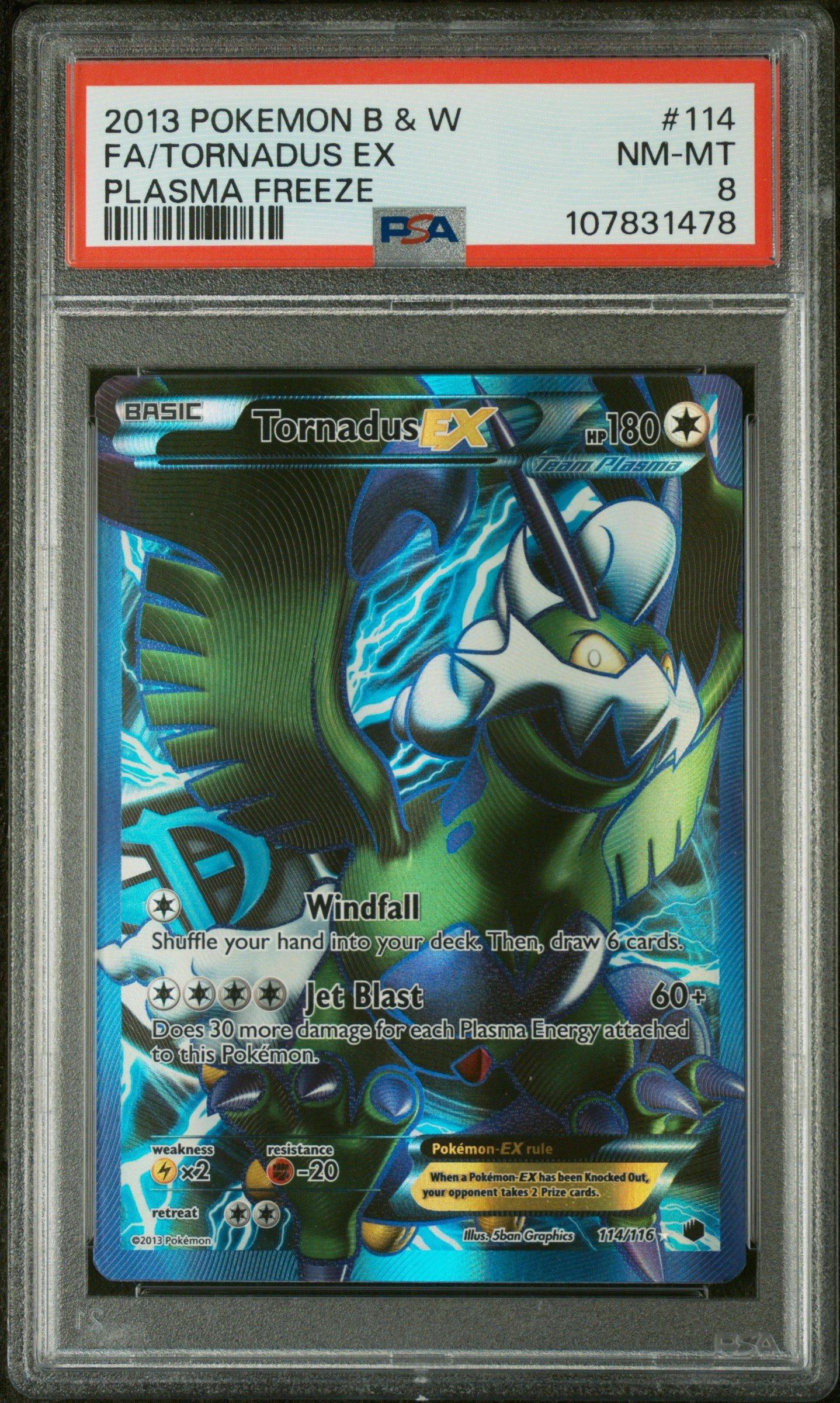 2013 Pokemon Black & White Plasma Freeze 114 Full Art/tornadus Ex PSA