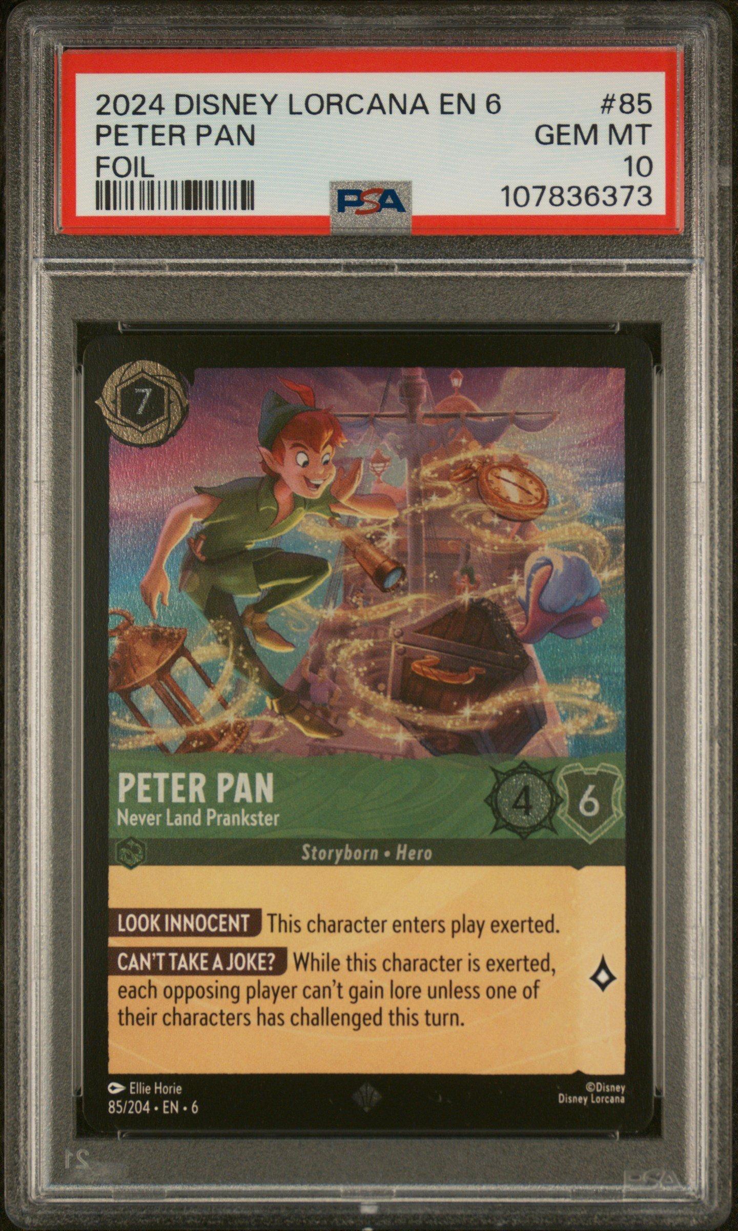2024 Disney Lorcana En 6-azurite Sea 85 Peter Pan - Never Land