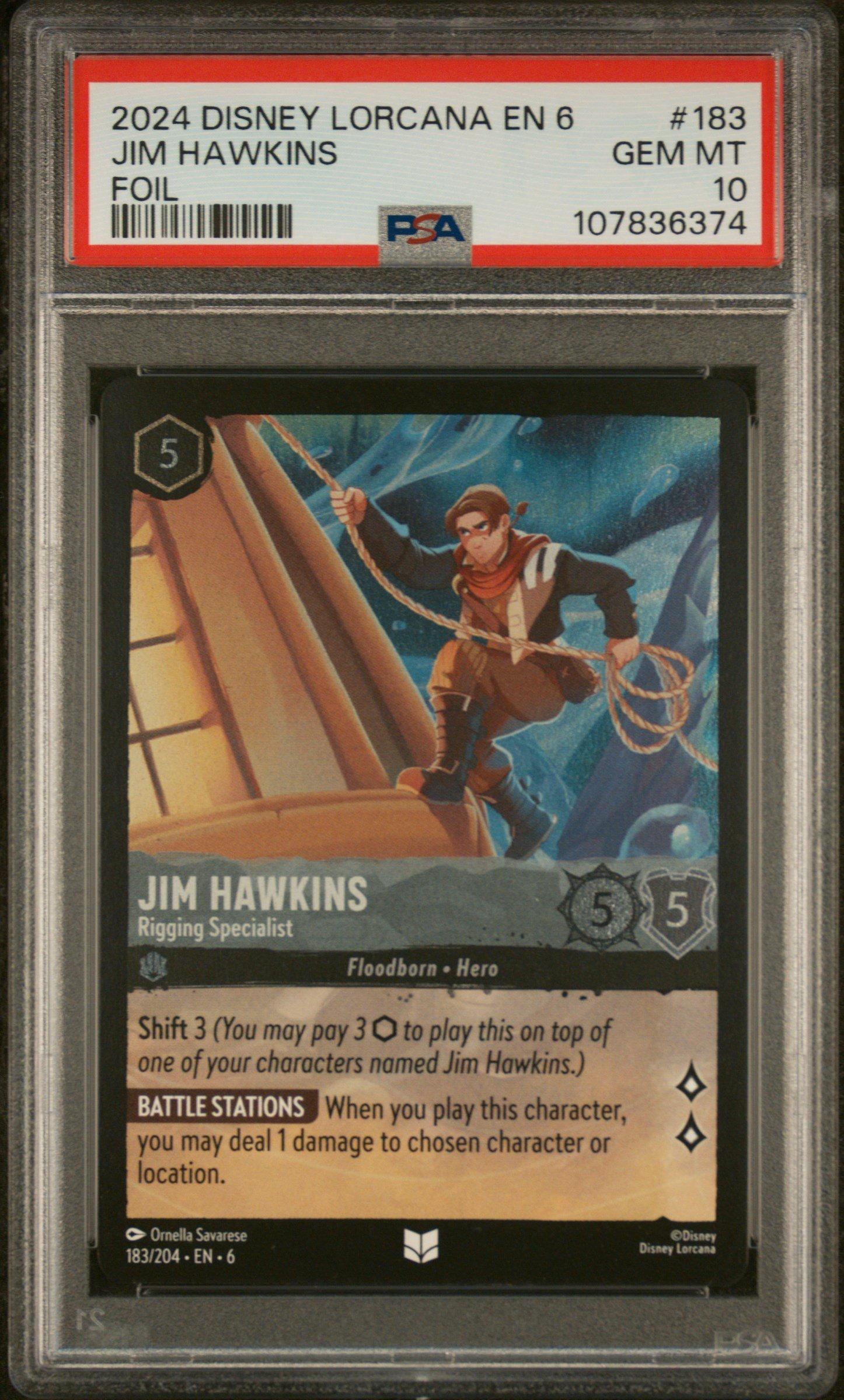 2024 Disney Lorcana En 6-azurite Sea 183 Jim Hawkins - Rigging
