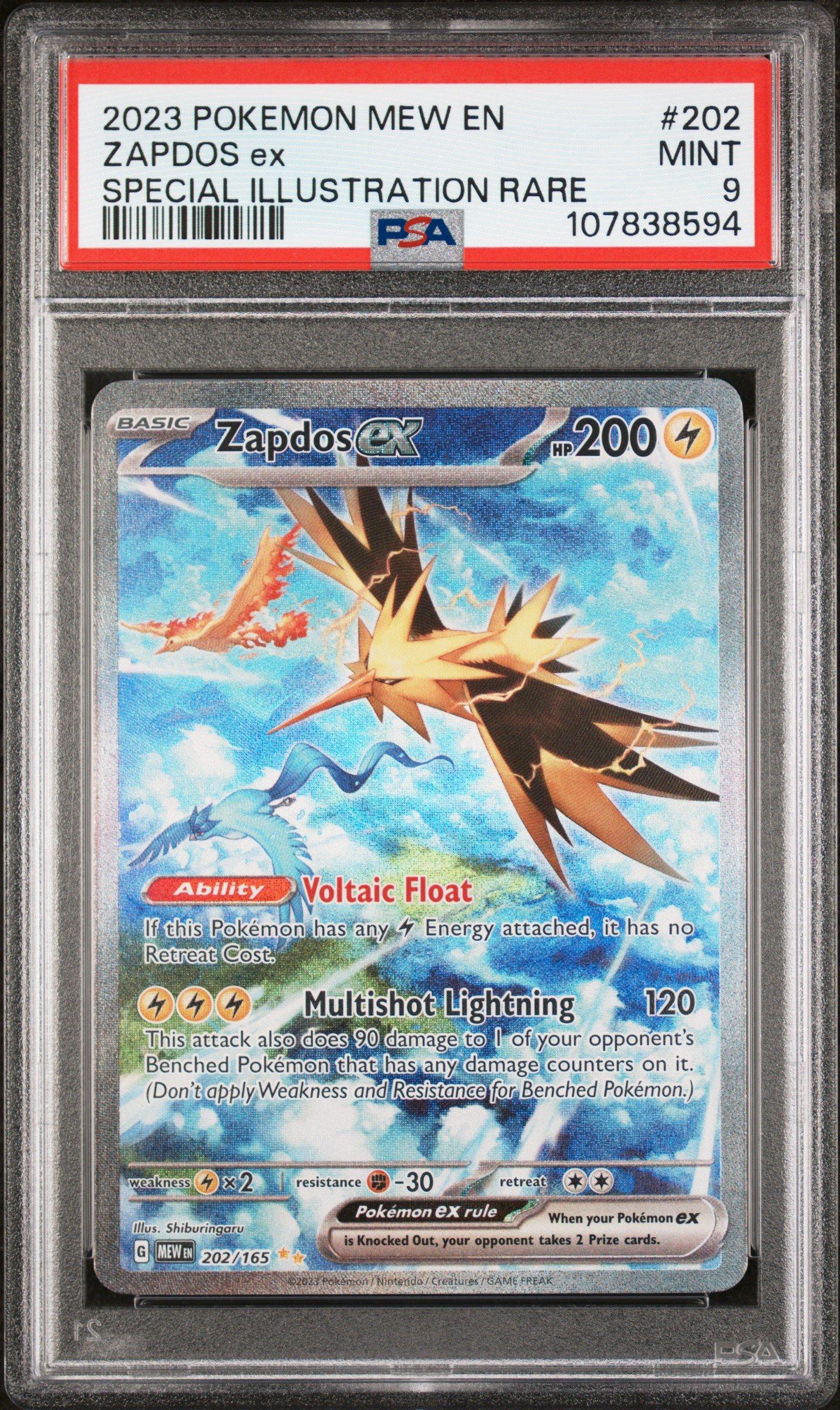 2023 Pokemon Mew En-151 202 Zapdos Ex Special Illustration Rare