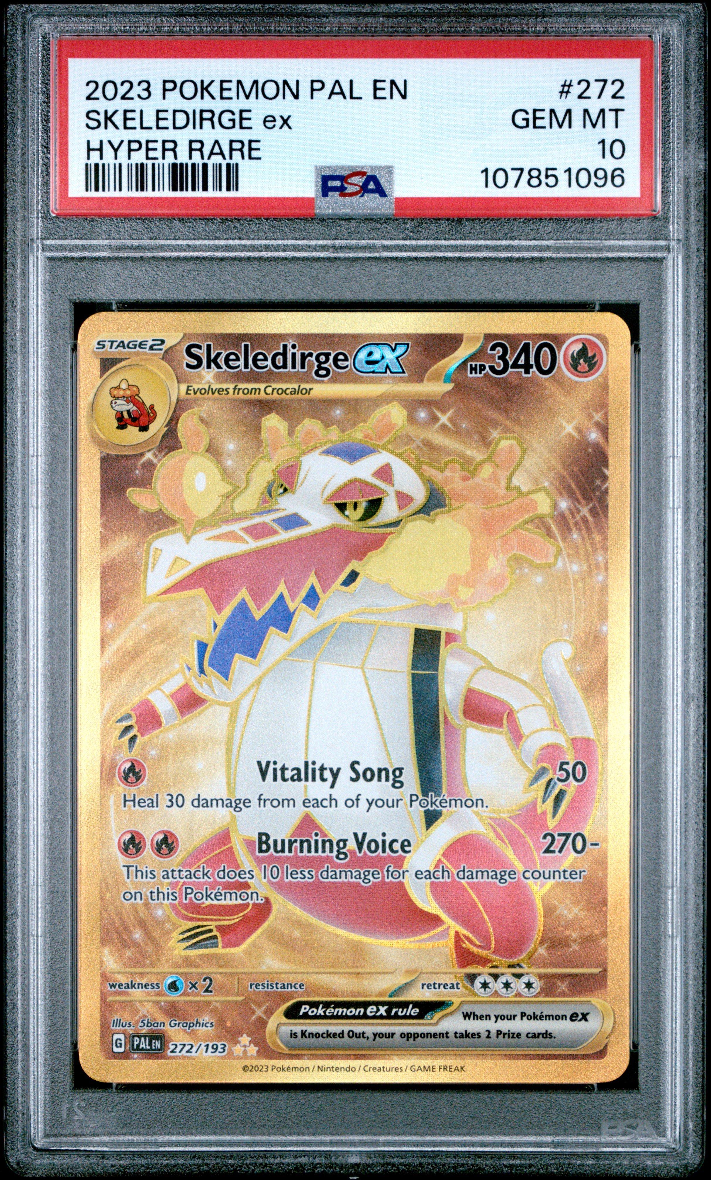 2023 Pokemon Pal En-paldea Evolved 272 Skeledirge Ex Hyper Rare PSA 10