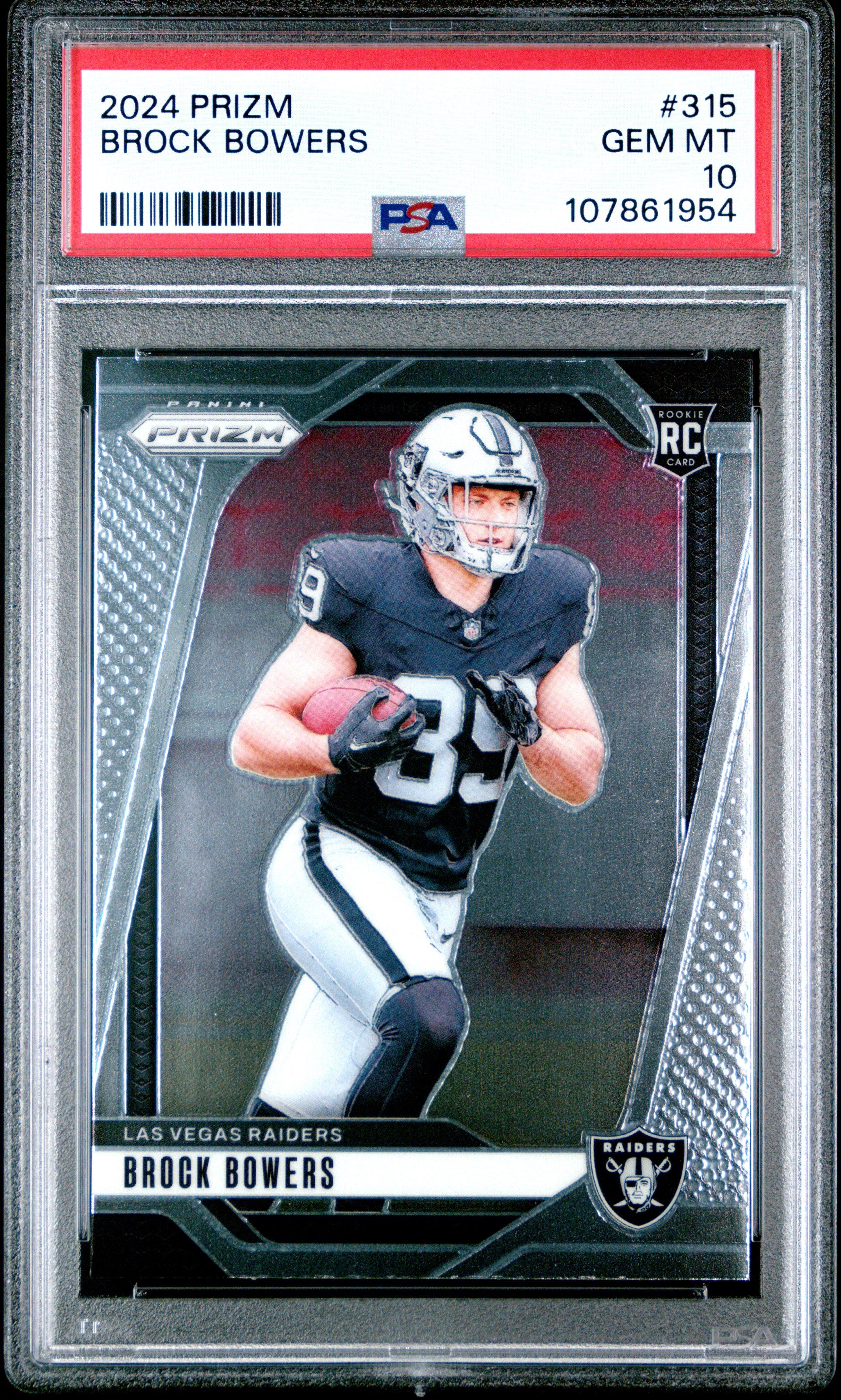 2024 Panini Prizm 315 Brock Bowers PSA 10 Graded Card | GameStop