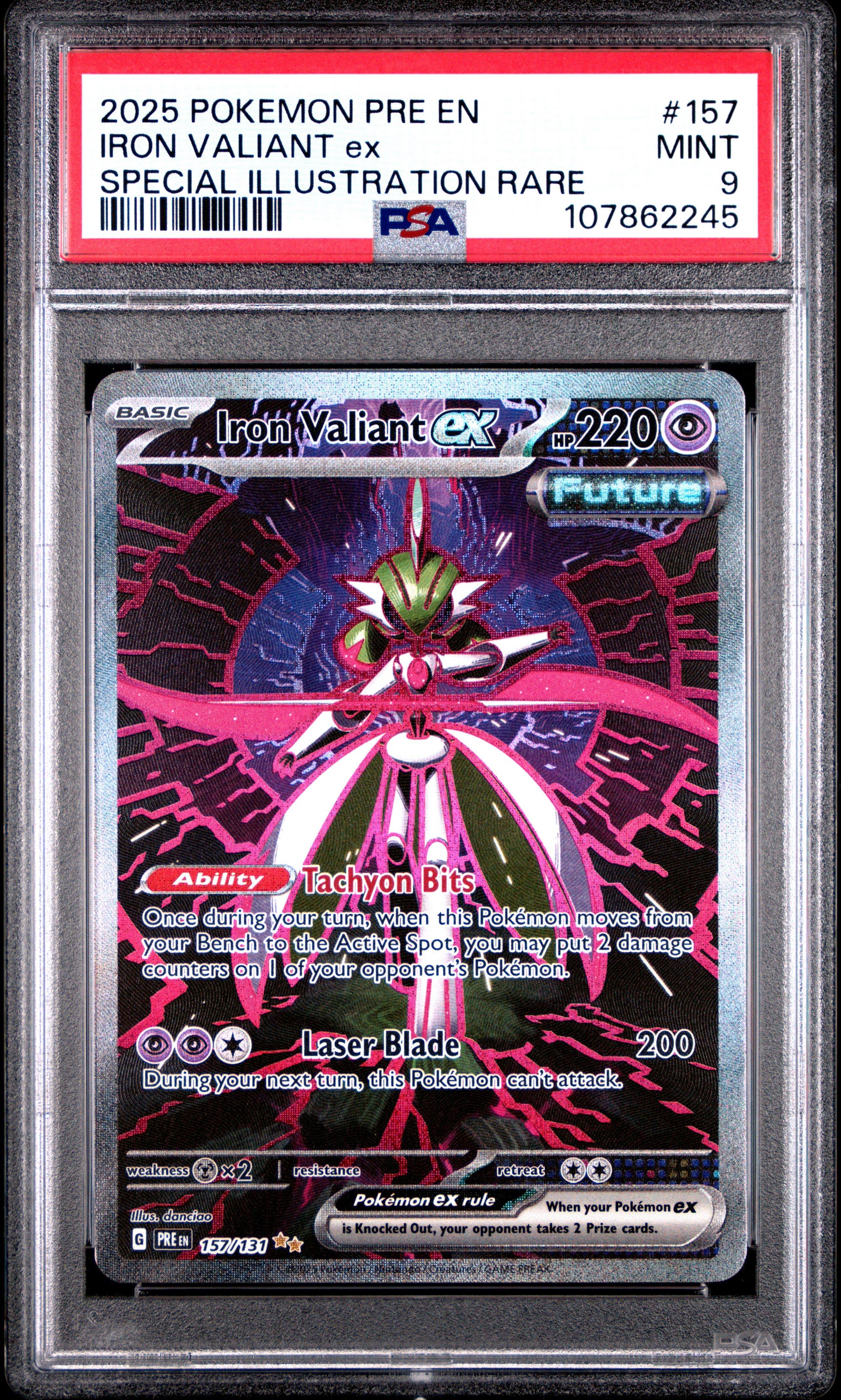 2025 Pokemon Pre En-prismatic Evolutions 157 Iron Valiant Ex