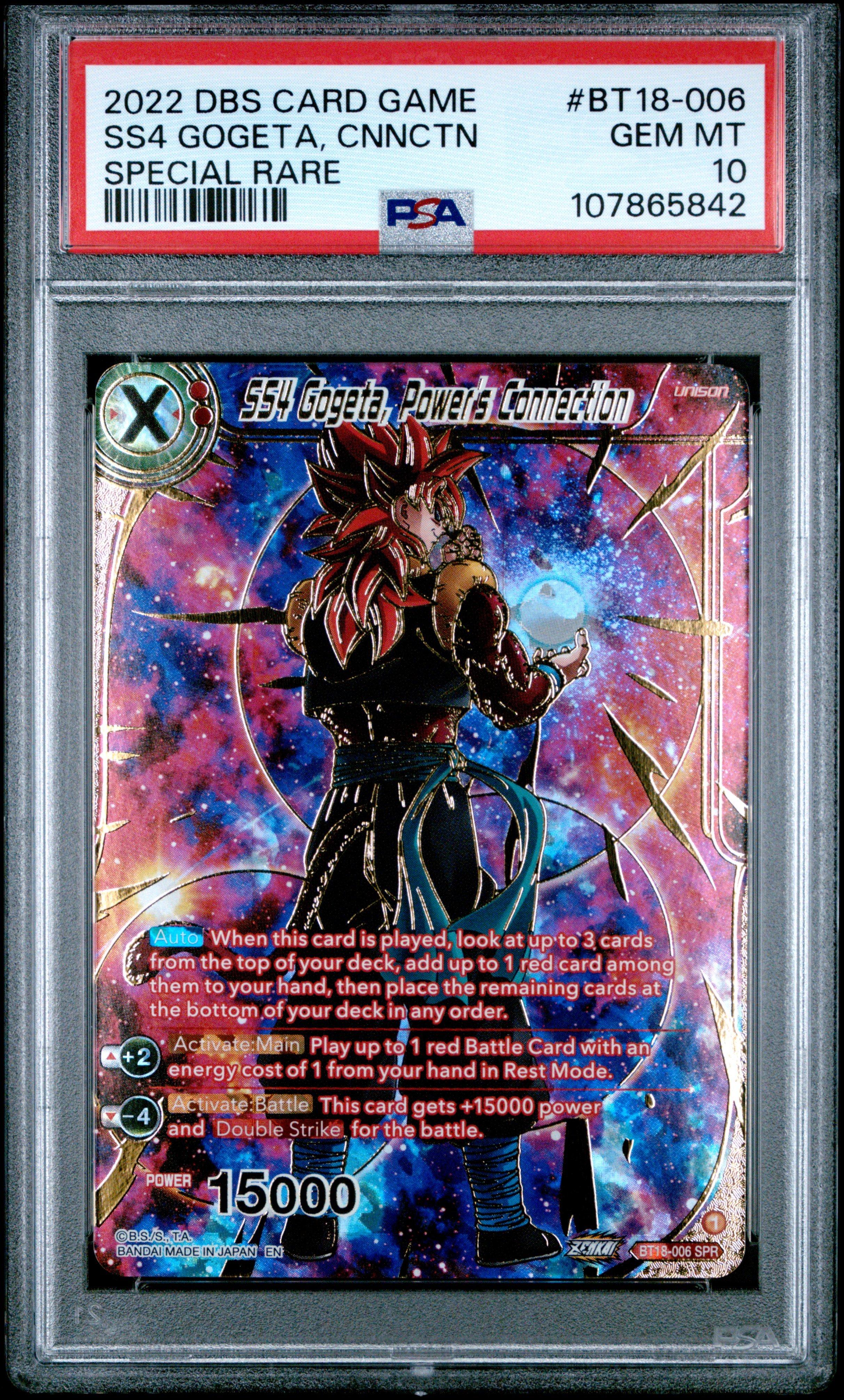 2022 SUPER DRAGON BALL ゴジータ:BM PSA10 2022 Dragon Ball Super Card Game Series 18 Dawn Of The Z-legends